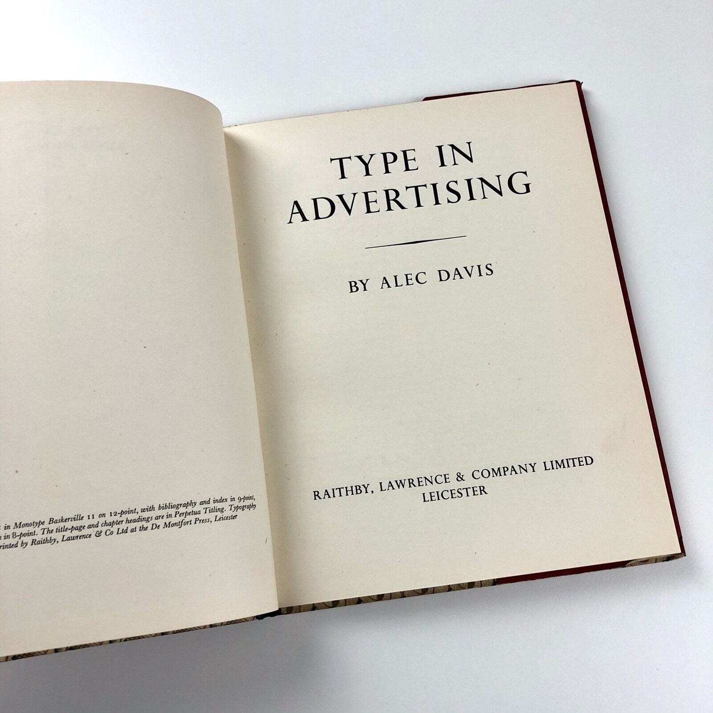 Alec Davis – Type in Advertising | Published by Raithby, Lawrence & Company, c.1950
