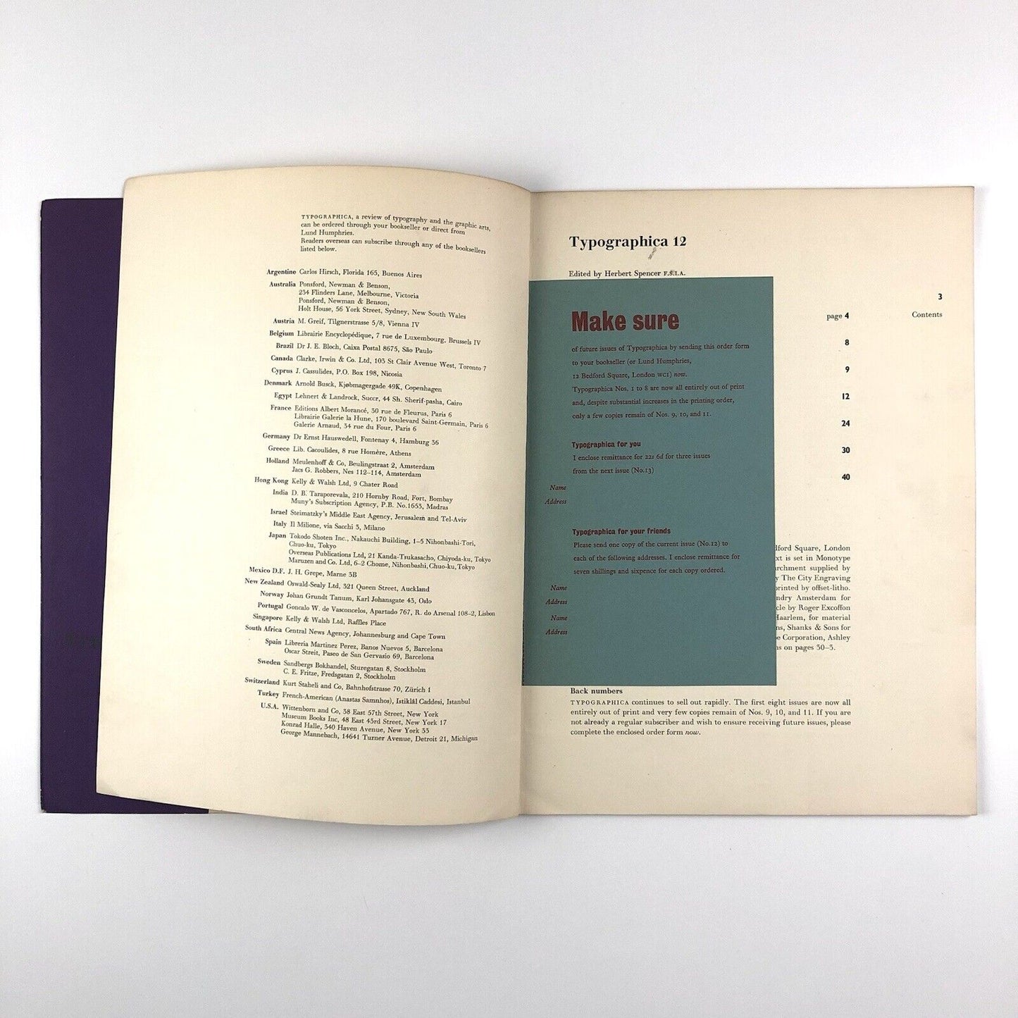 Typographica 12 (Old Series) edited by Herbert Spencer | Lund Humphries, 1956