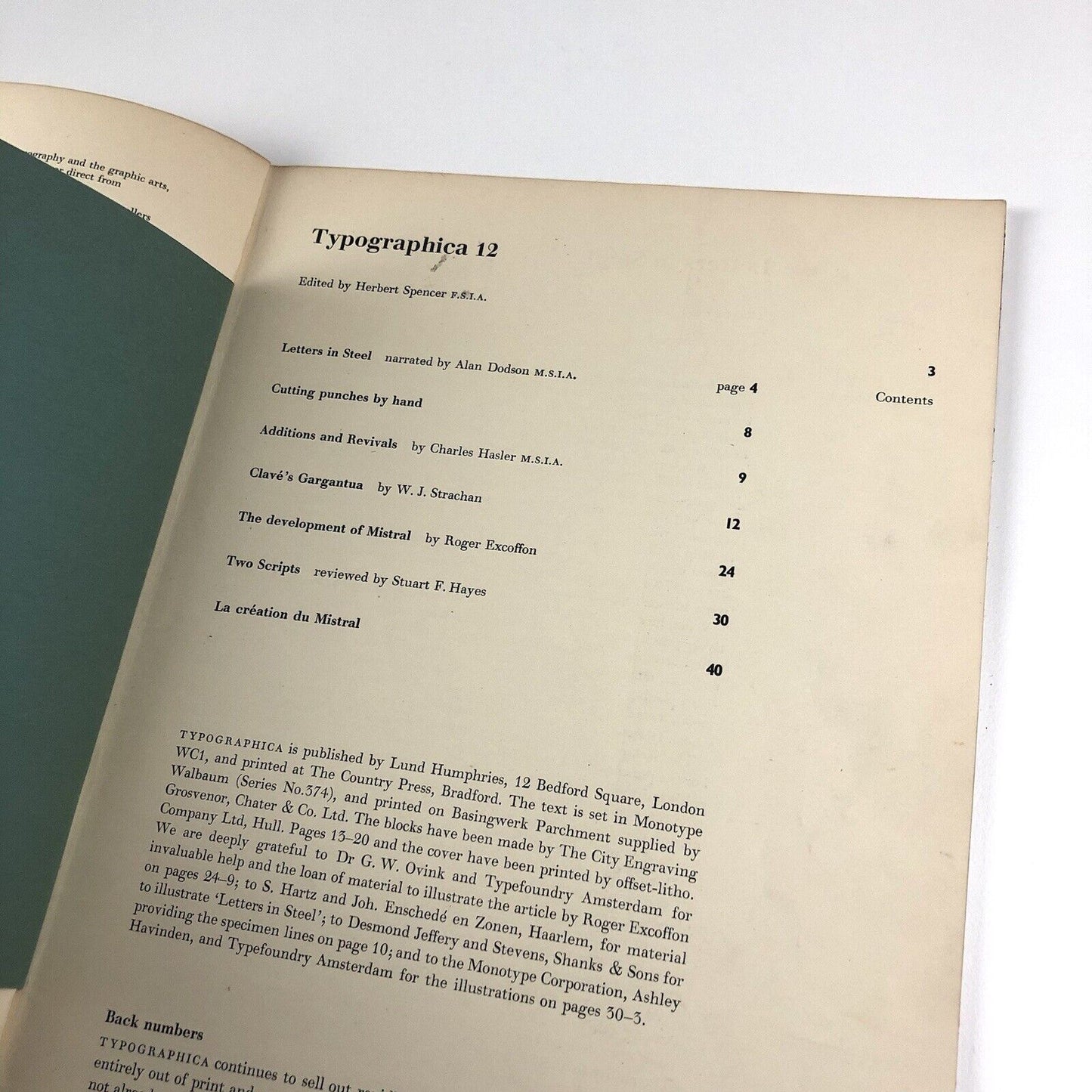 Typographica 12 (Old Series) edited by Herbert Spencer | Lund Humphries, 1956