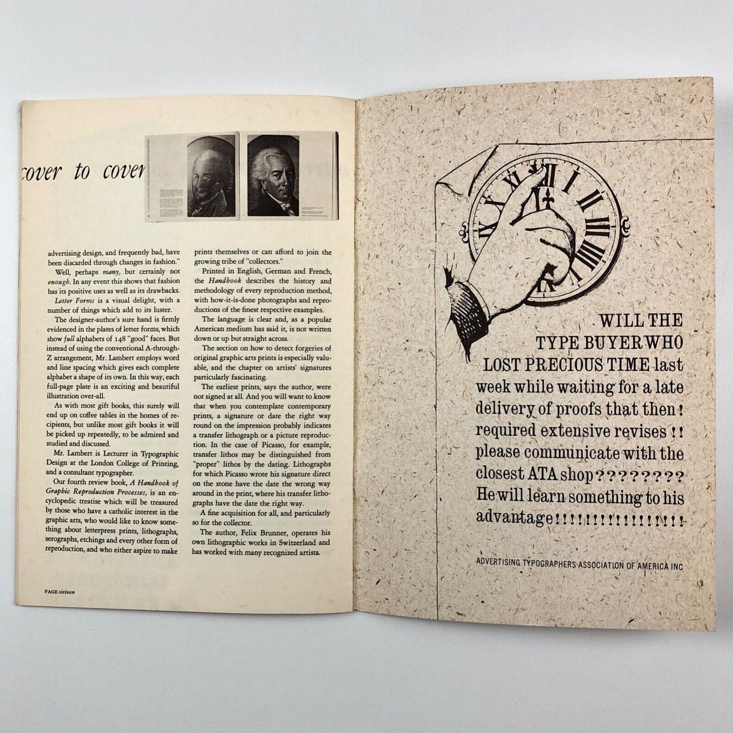 No more war, war never again. Peace, it is peace which must guide the destinies of people and all mankind | Typetalks, No 143 Nov-Dec 1965 | The Advertising Typographers Association of America (ATA)