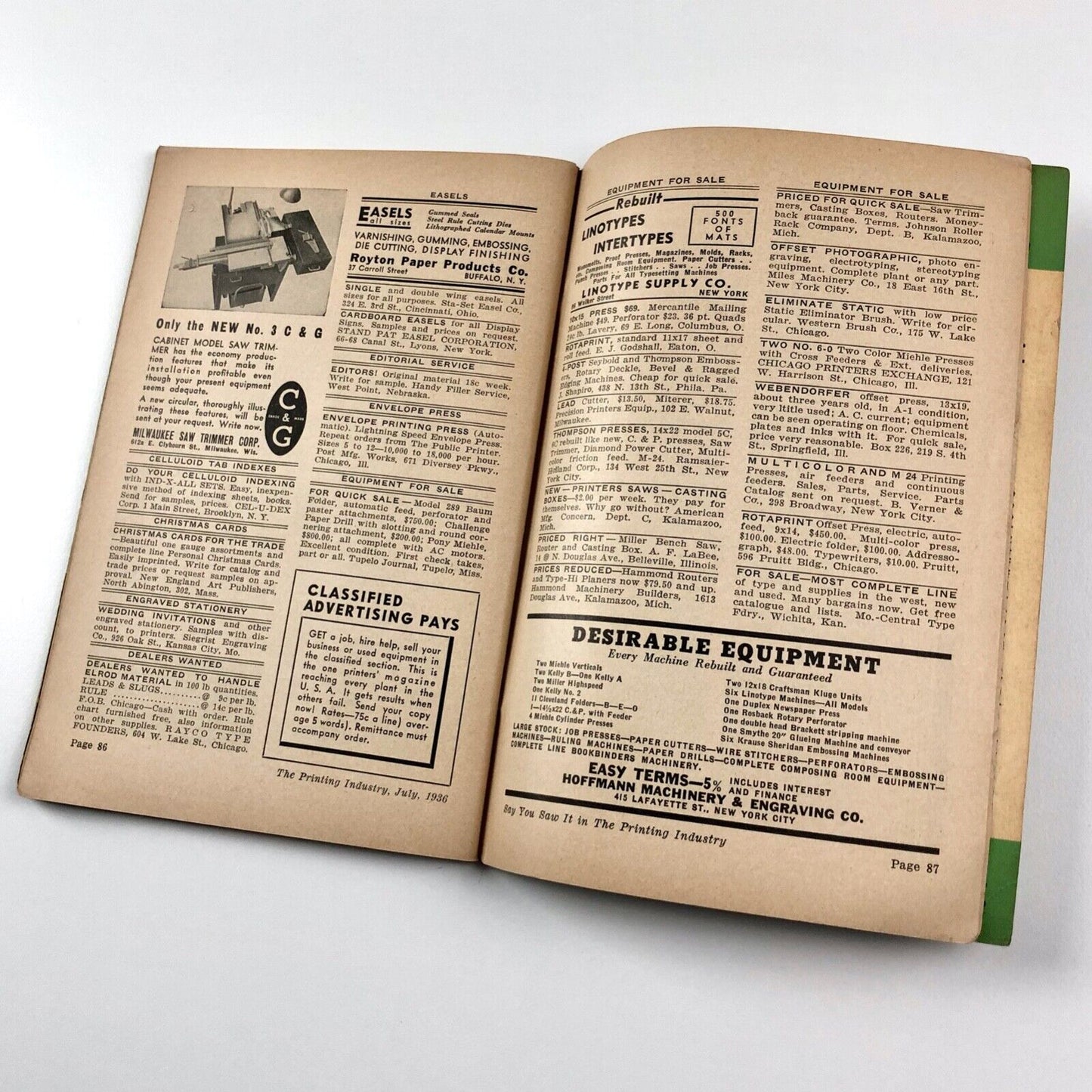 The Printing Industry – trade journal | Volume Seventeen, Number 7 | July 1936