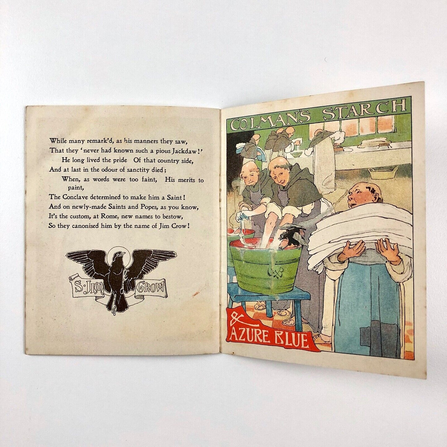 Booklet The Jackdaw of Rheims by Thomas Goldsby, illustrated by Alice B. Woodward | Colman's Mustard promotional advertisement, 1901