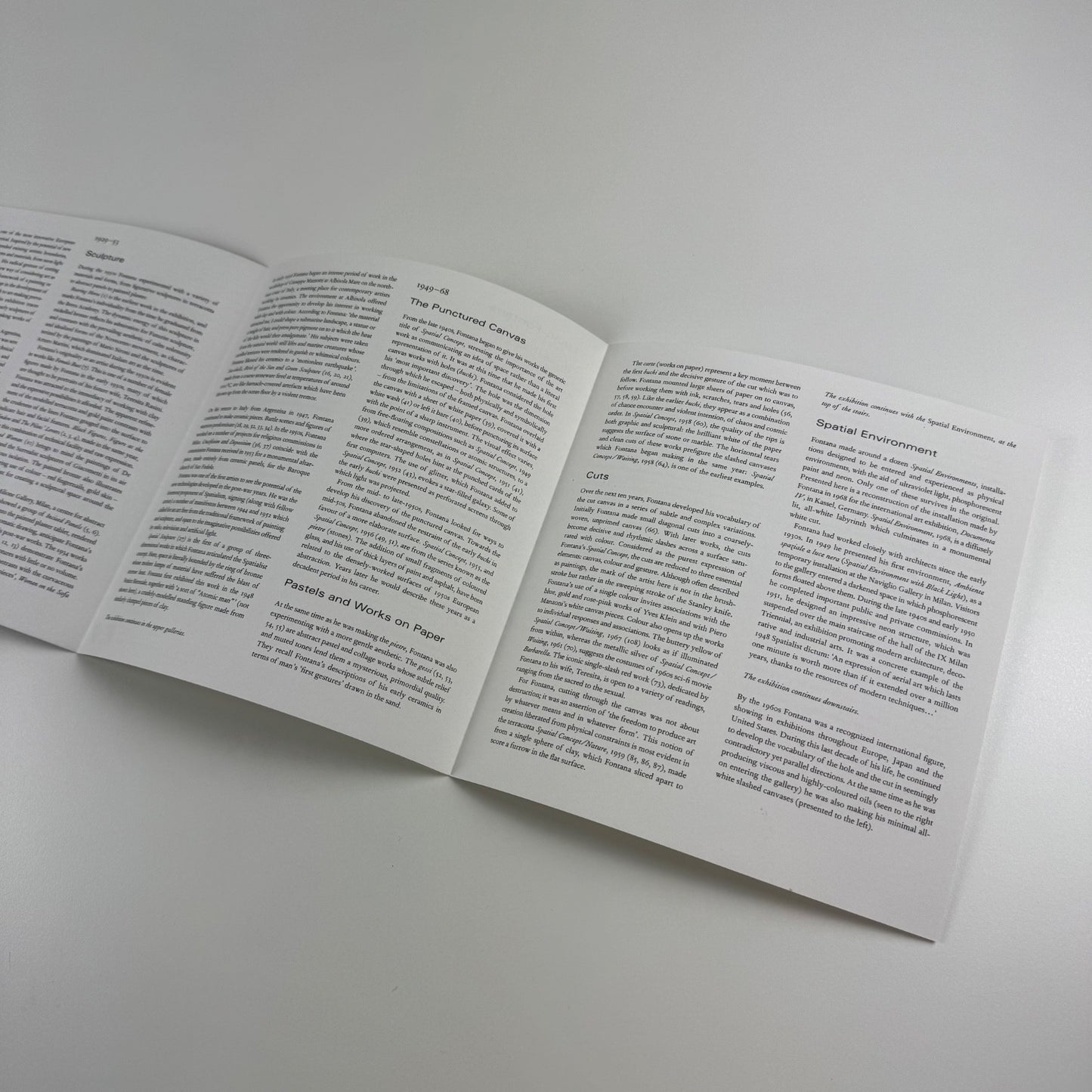 Small gallery guide for Lucio Fontana | Hayward Gallery, London, 1999/2000