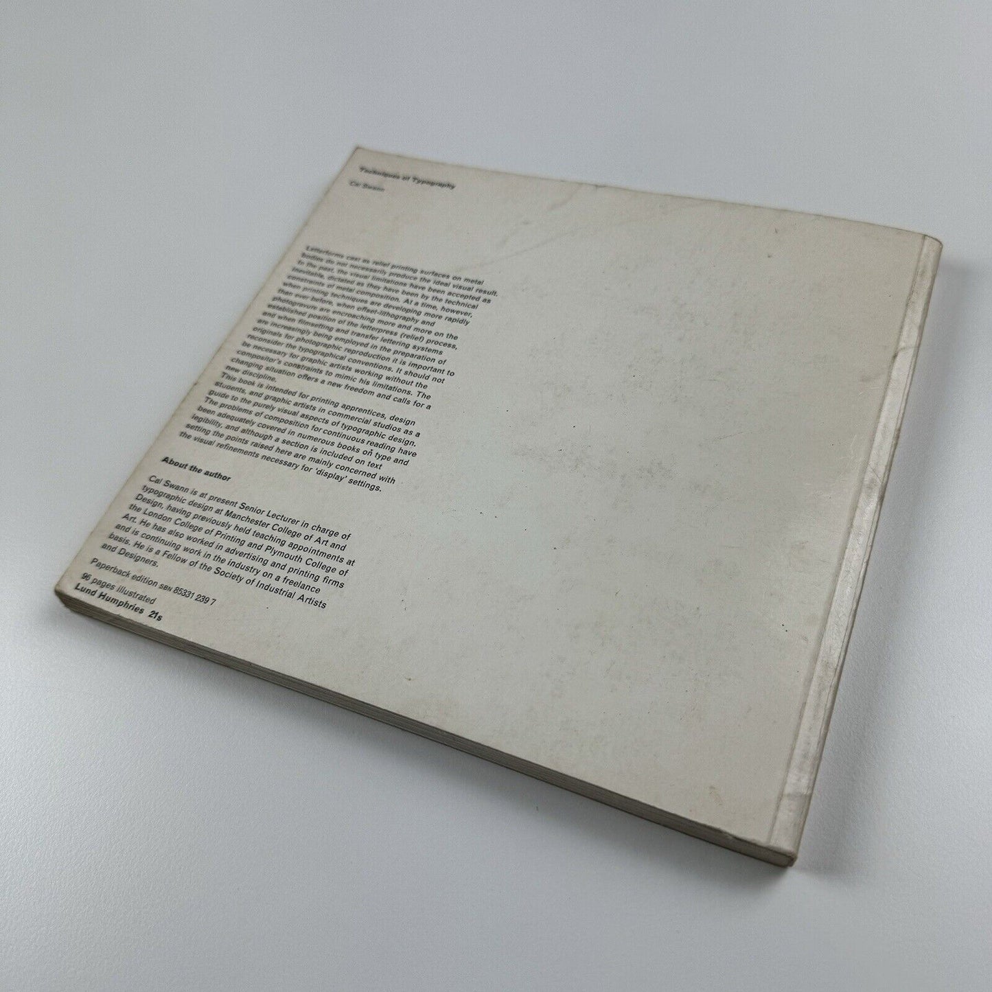 Techniques of Typography by Cal Swann | Lund Humphries, 1969