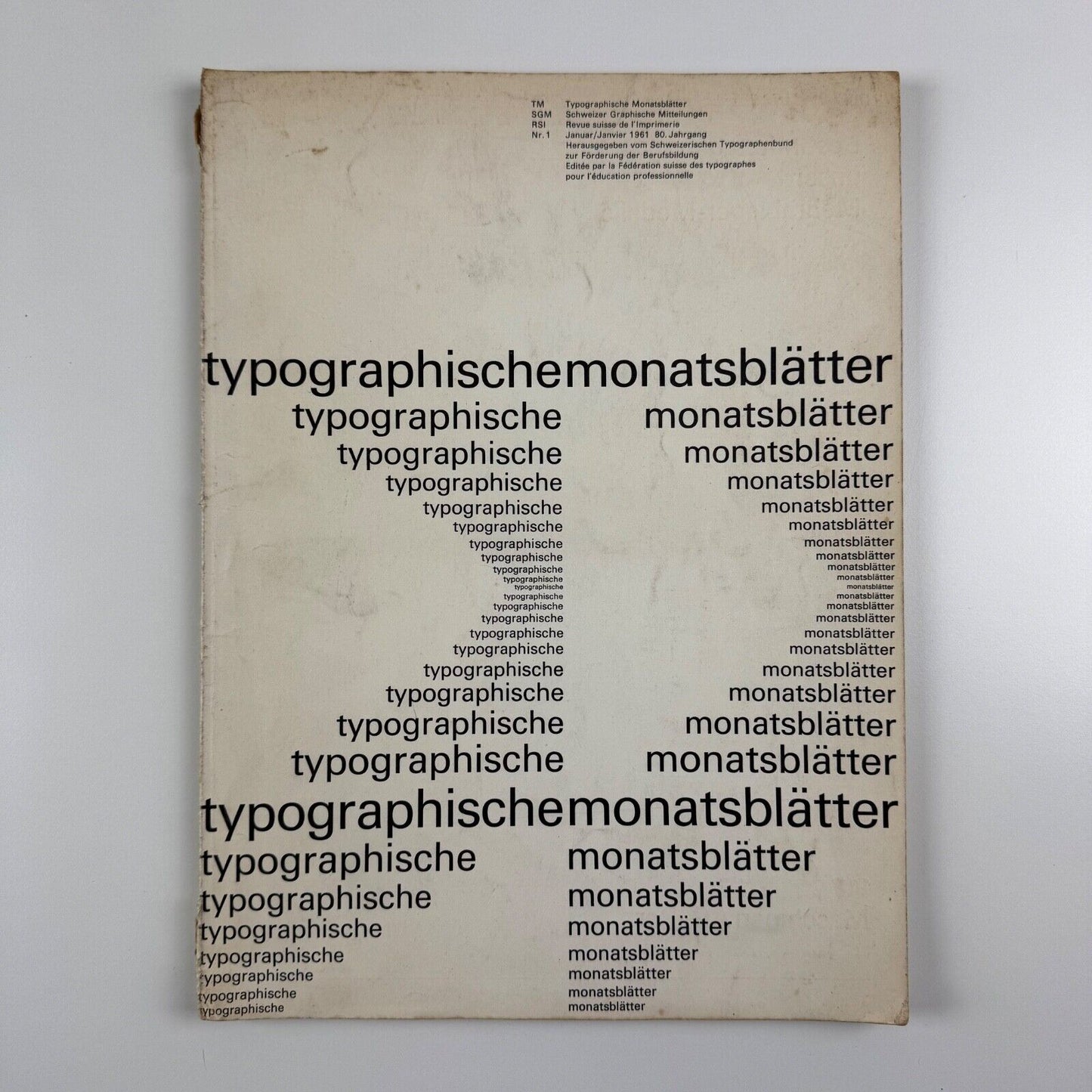 Typographische Monatsblätter. January 1961, No. 80