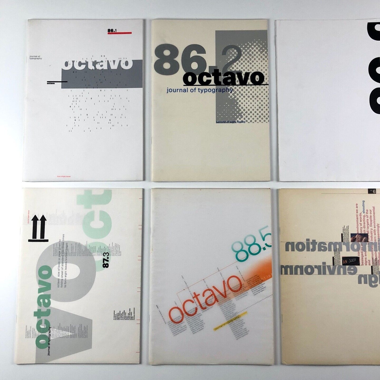 Octavo Journal of Typography seven issues 86.1 to 90.7 (excluding issue 8 on CD)
