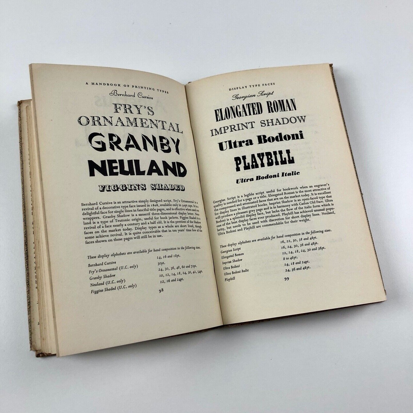 A Handbook of Printing Types... Used by Cowells | John N.C. Lewis, 1948 | Second edition