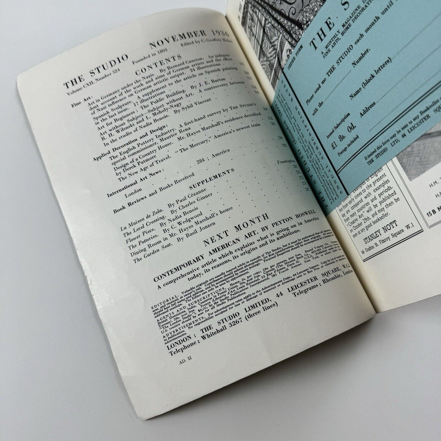 The Studio – November 1936 Vol 112, No 524 | Art in Germany Under the Nazis