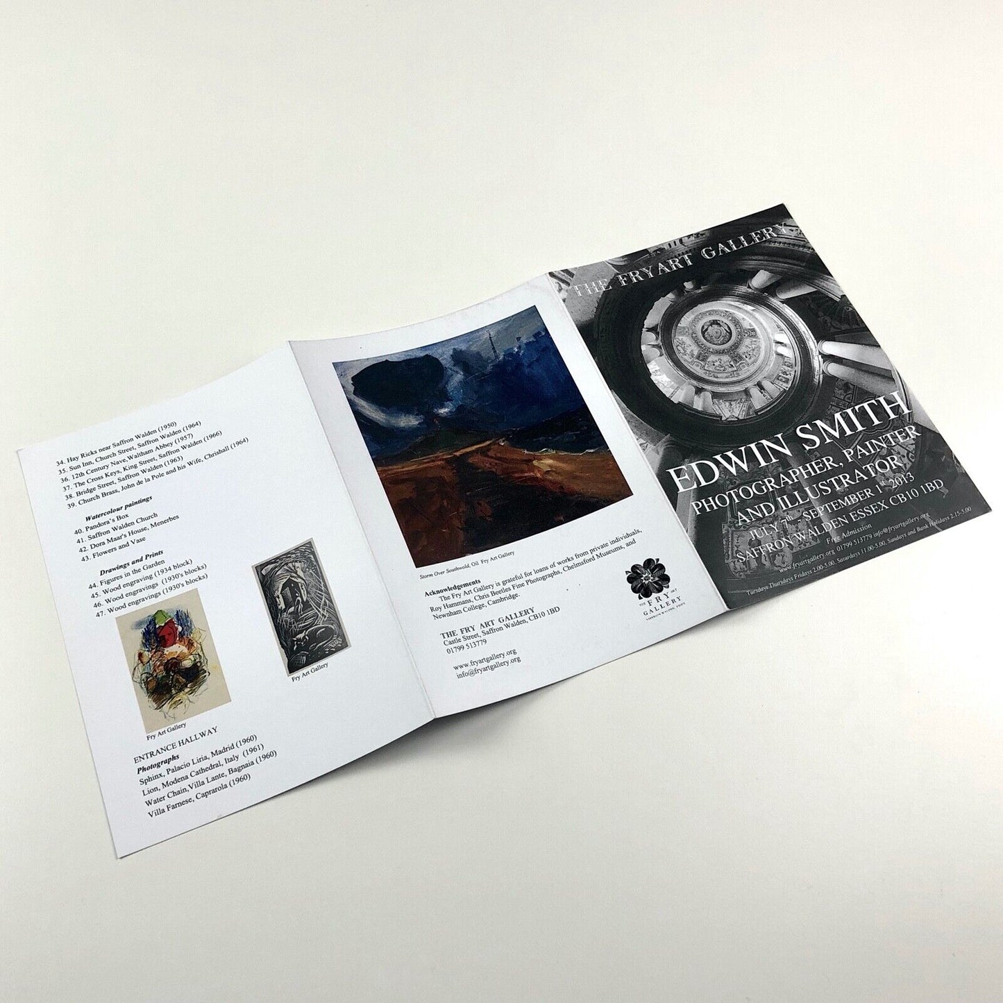 Edwin Smith Photographer, Painter | The Fry Art Gallery exhibition leaflet, 2013