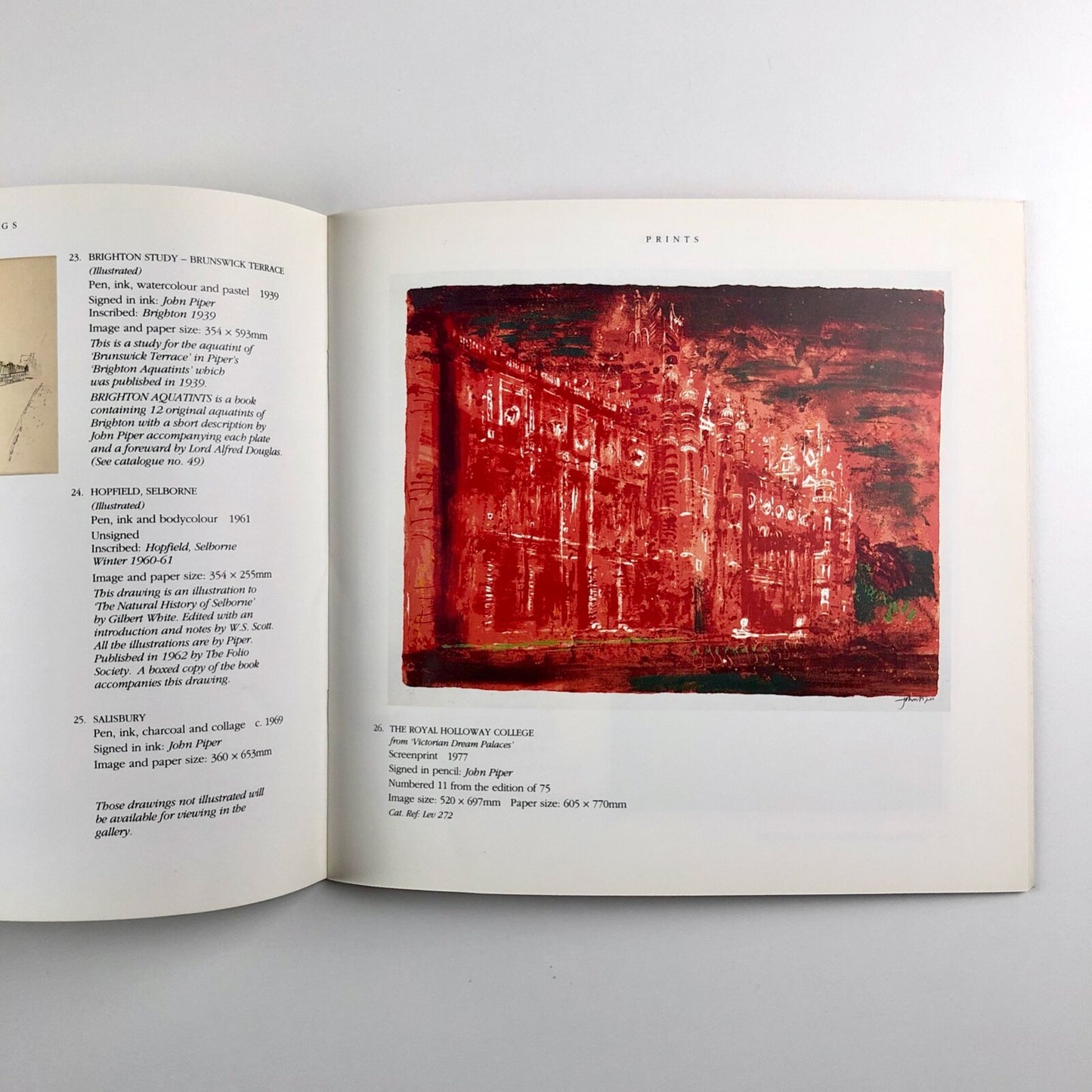 John Piper watercolours, drawings & prints | Berkeley Square Gallery catalogue