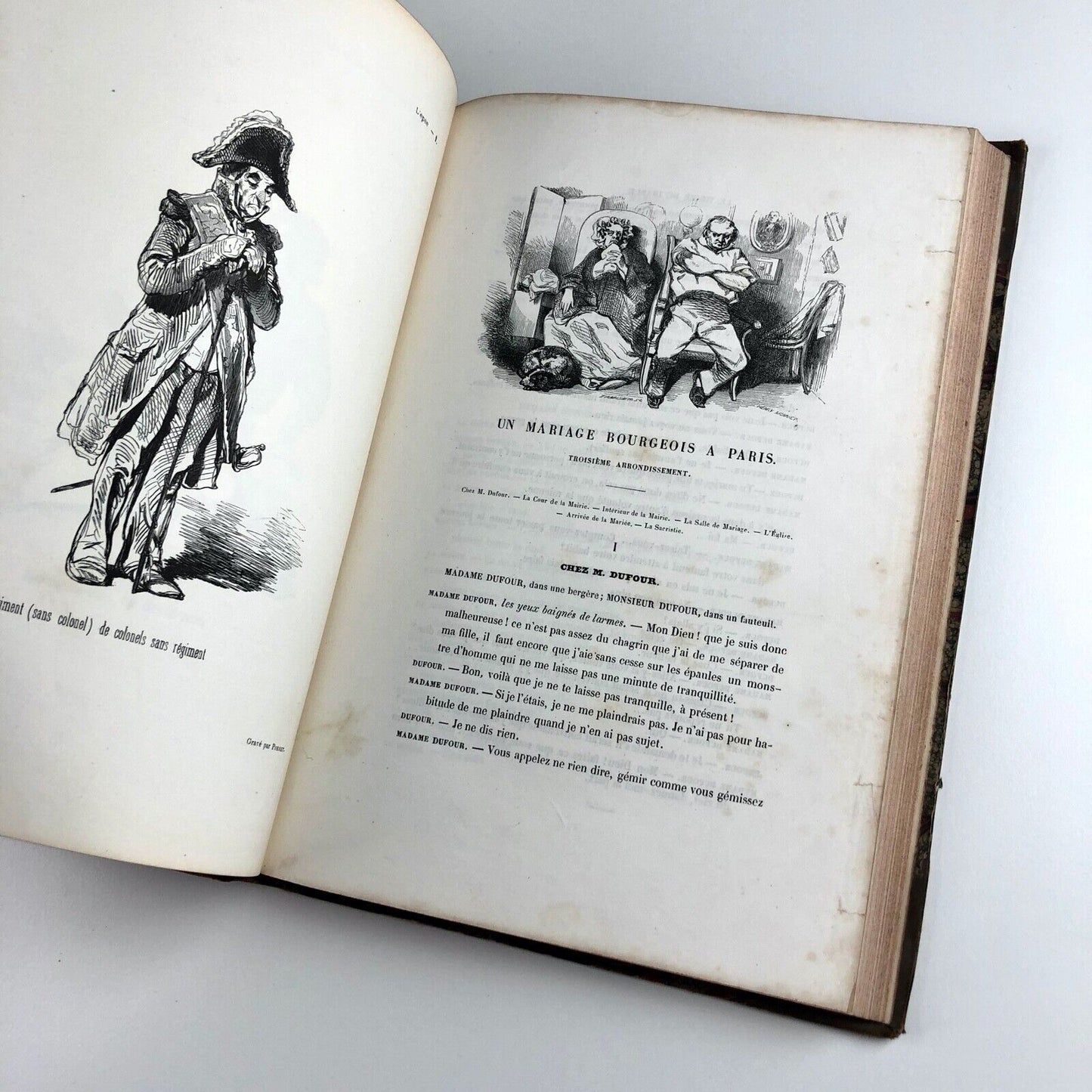 Le Tiroir du Diable: Paris et les Parisiens Vols 1 & 2 | Chez le Principaux librairies, Paris. Undated | Gavarni illustrations
