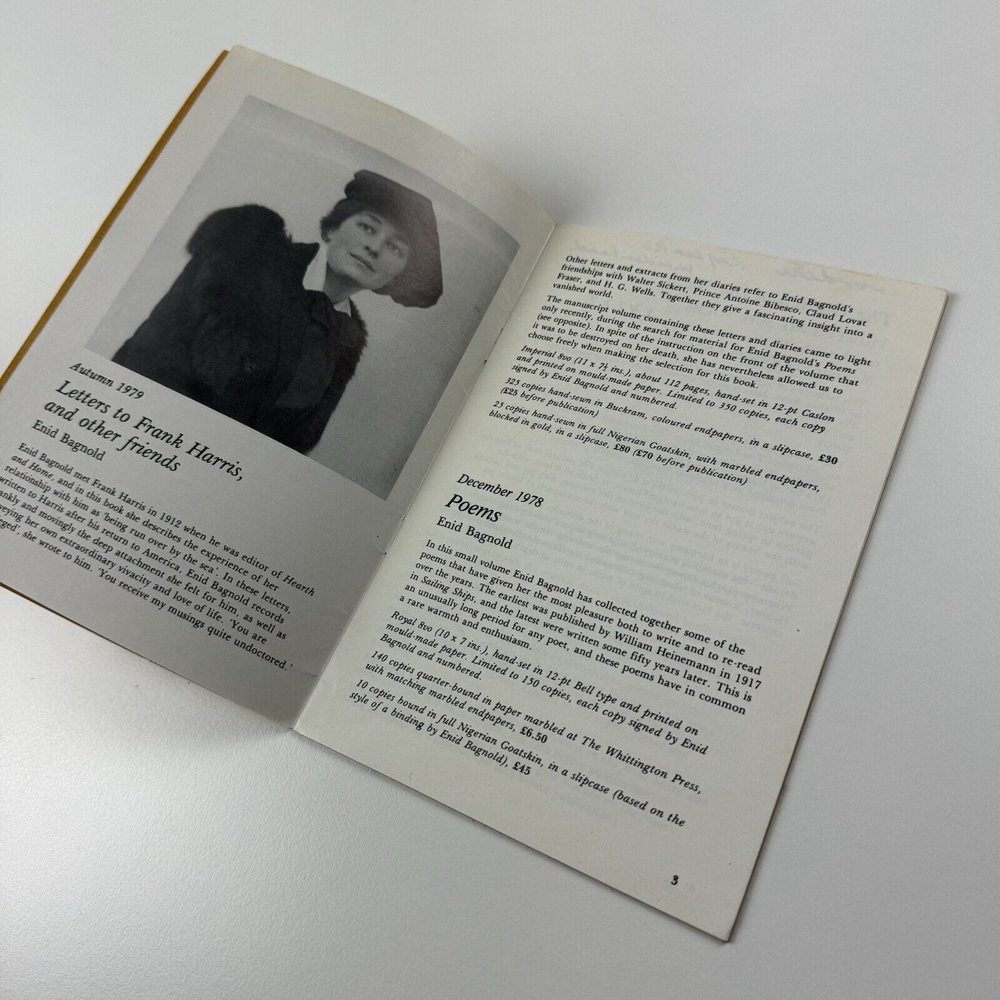 The Whittington Press | Publications 1978-9 | Second edition leaflet