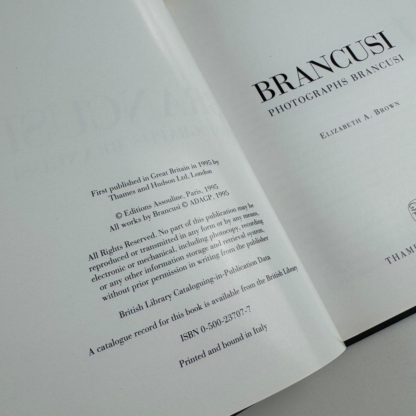 Brancusi Photographs by Elizabeth A. Brown | Thames & Hudson, 1995