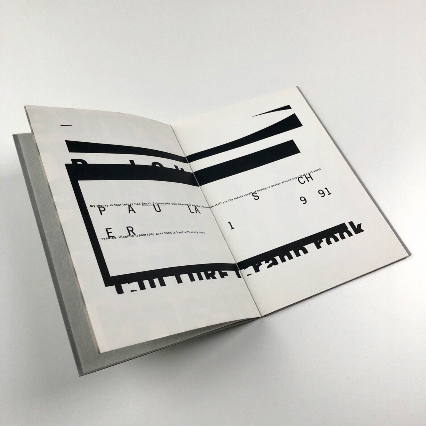 I Can’t Read This and I Designed This by M. Skjei 1994 - chapbook and envelope