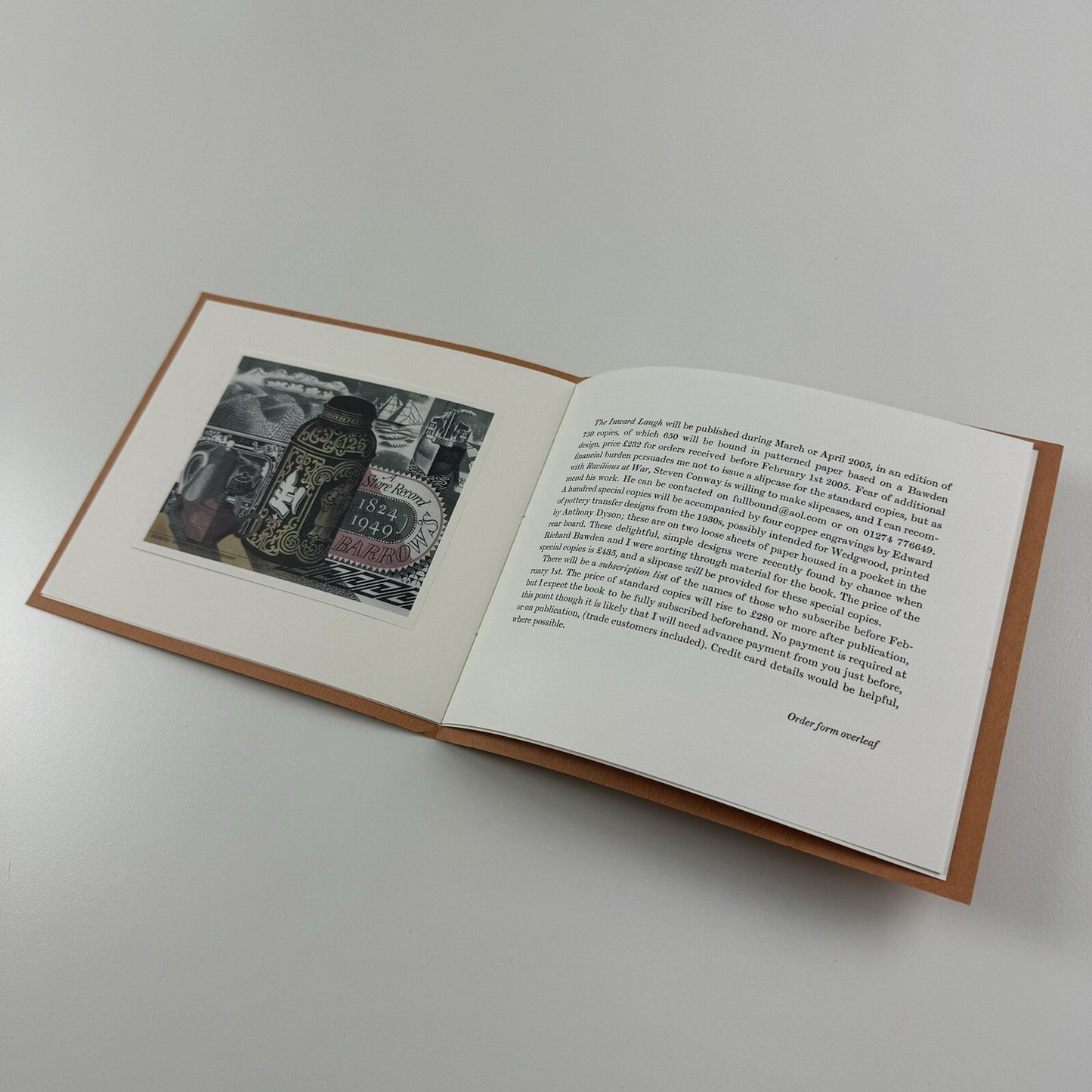 Prospectus leaflet – The Inward Laugh | Edward Bawden & his circle | Fleece Press, 2008