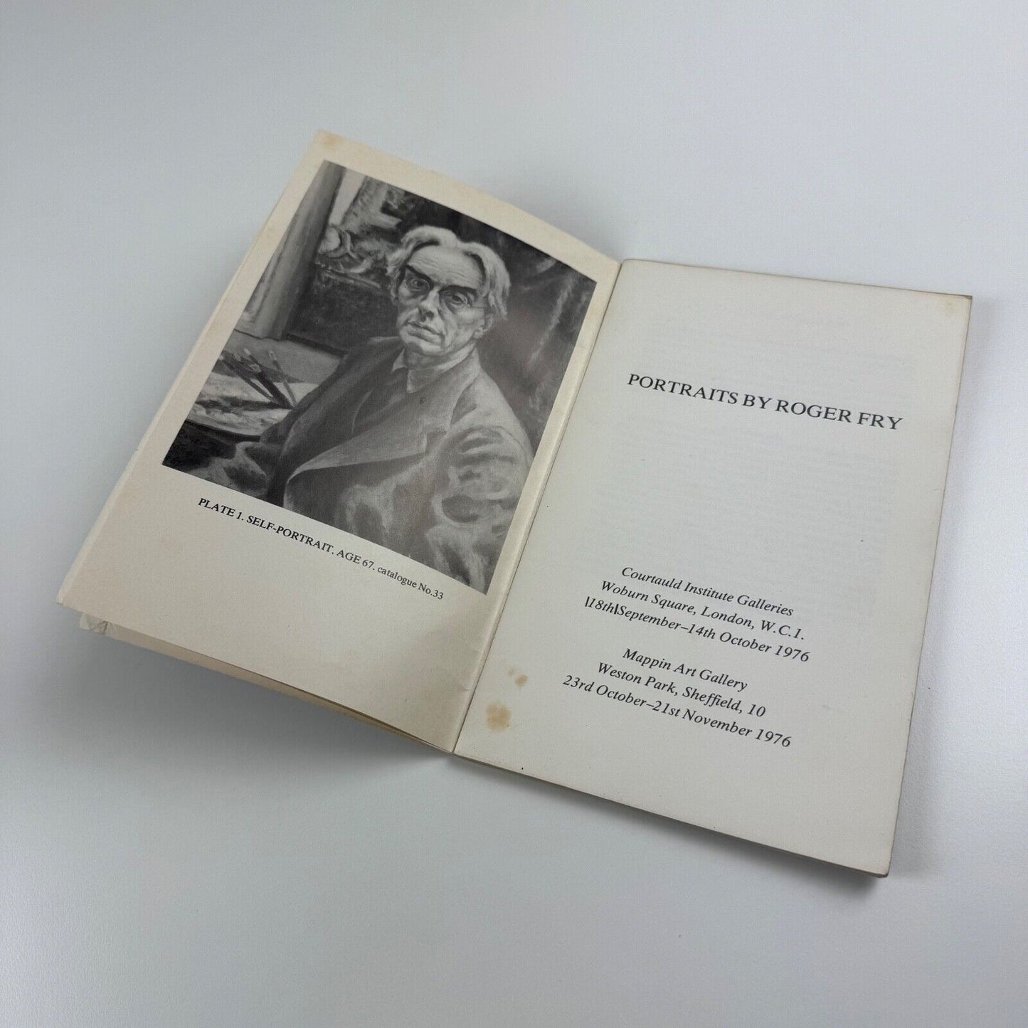 Portraits by Roger Fry. Catalogue to accompany the exhibition held at Courtauld Institute Galleries, London and Mappin Art Gallery, Sheffield between 18 September and 21 November 1976
