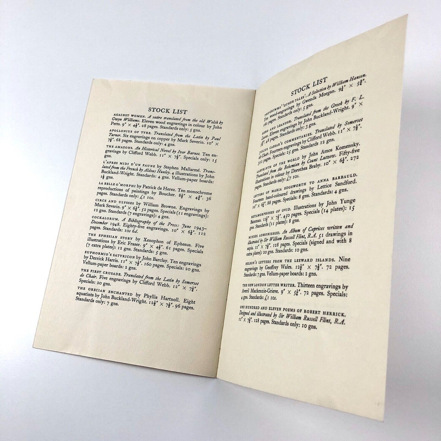 Cockerels in Review for 1960 | Golden Cockerel Press pamphlet