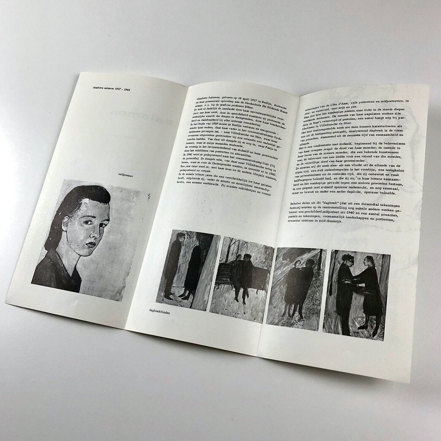 Exhibition leaflet for Charlotte Salomon | Museum Fodor Amsterdam | Cat. no. 259, 1961