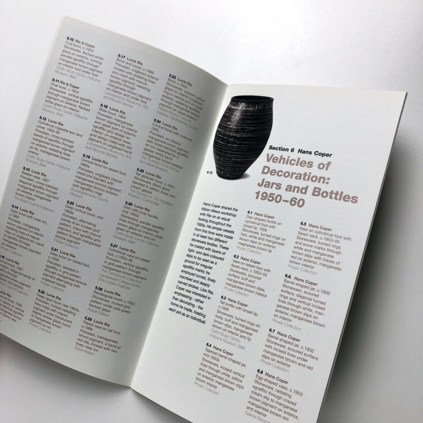 Lucie Rie & Hans Coper – Potters in Parallel | Barbican gallery guide, 1997
