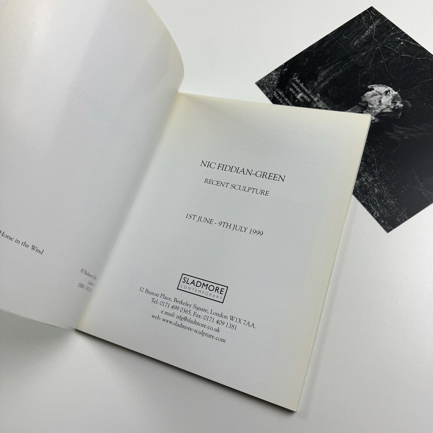 Nic Fiddian-Green. Recent Sculpture | Exhibition catalogue | Sladmore Gallery 1999
