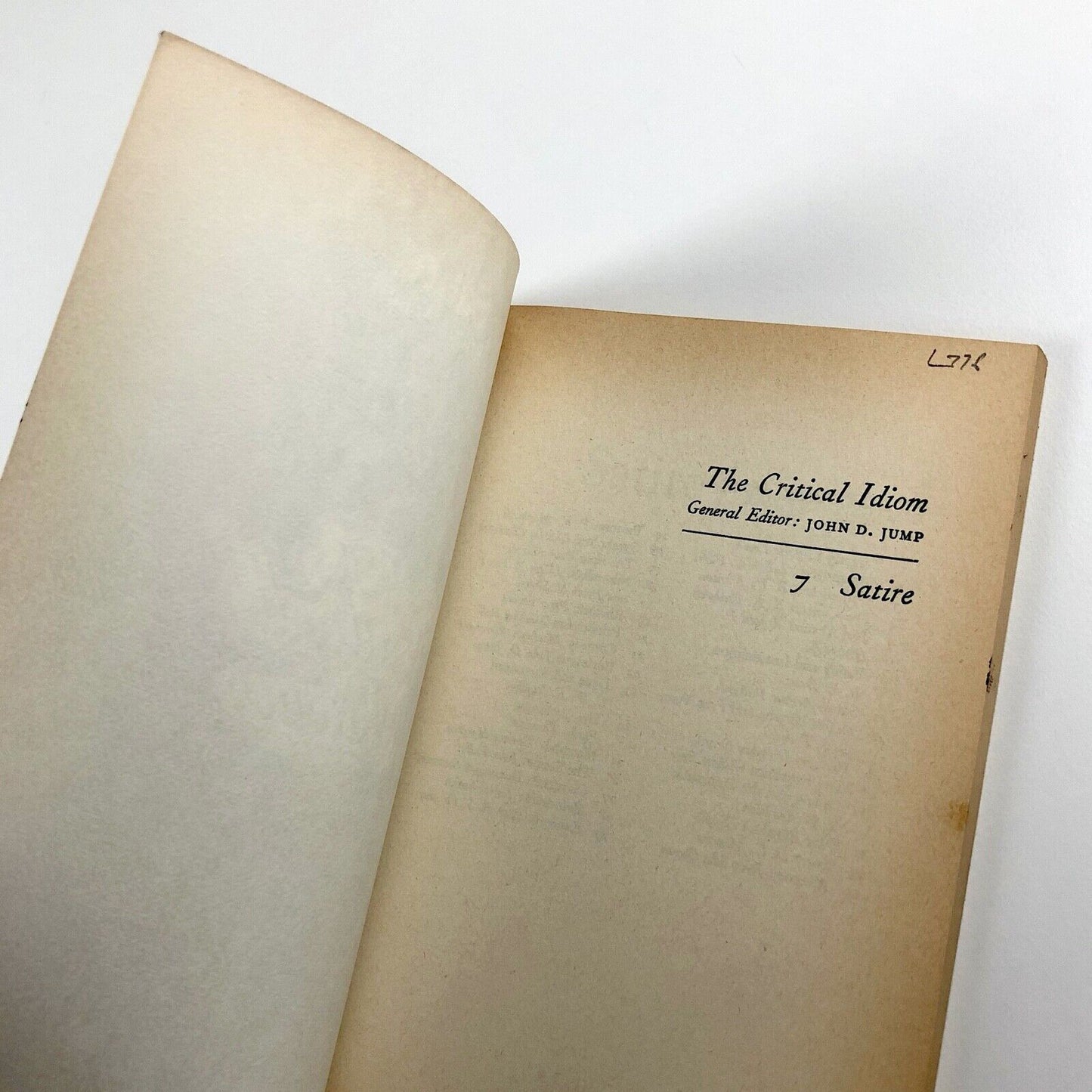The Critical Idiom – Satire by Arthur Pollard | Methuen & Co, 1976