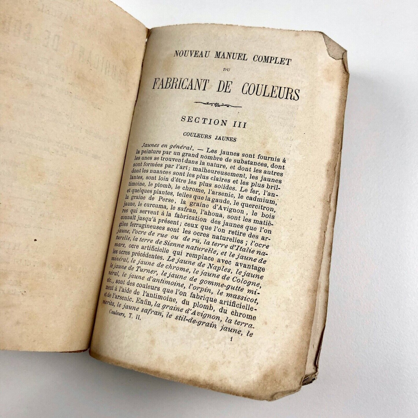 Encyclopédie-Roret Fabricant de Couleurs A L'Huile et a L'Eau Tome Deuxième | Librairie Encyclopédique de Roret, 1884