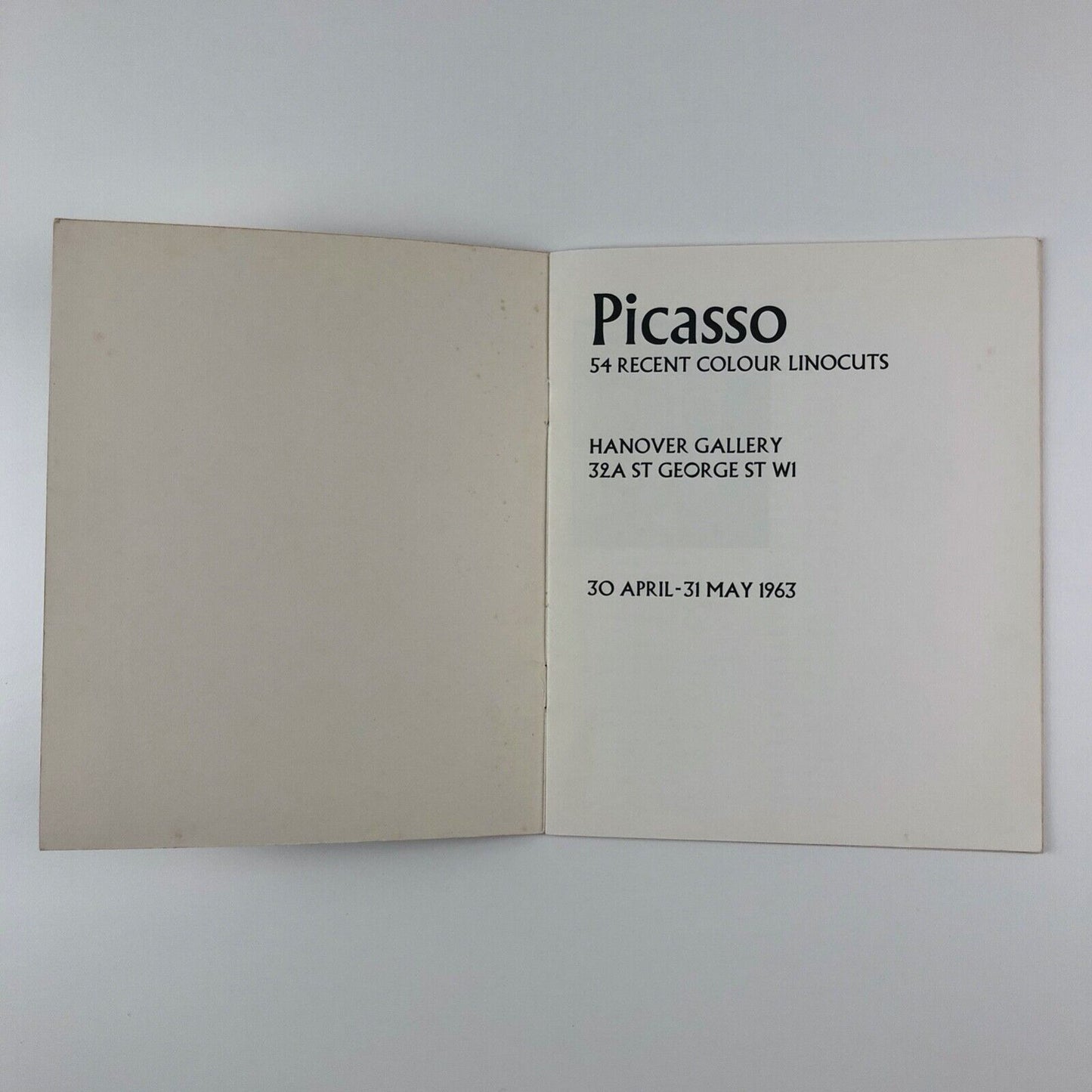 Picasso – 54 Recent Colour Linocuts | Hanover Gallery London, 1963