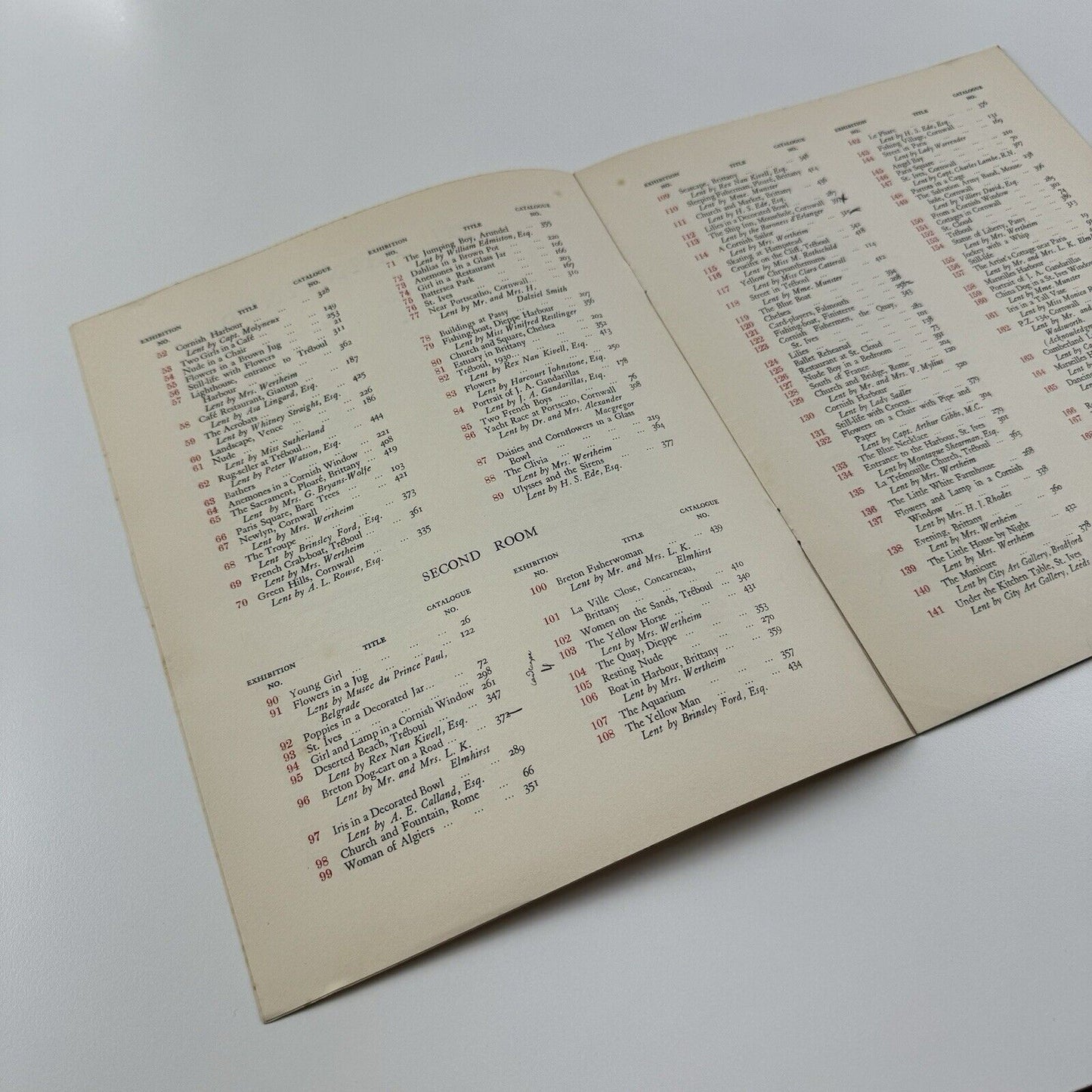 Christopher Wood – Exhibition of Complete Works | New Burlington Galleries / Redfern Gallery leaflet, 1938