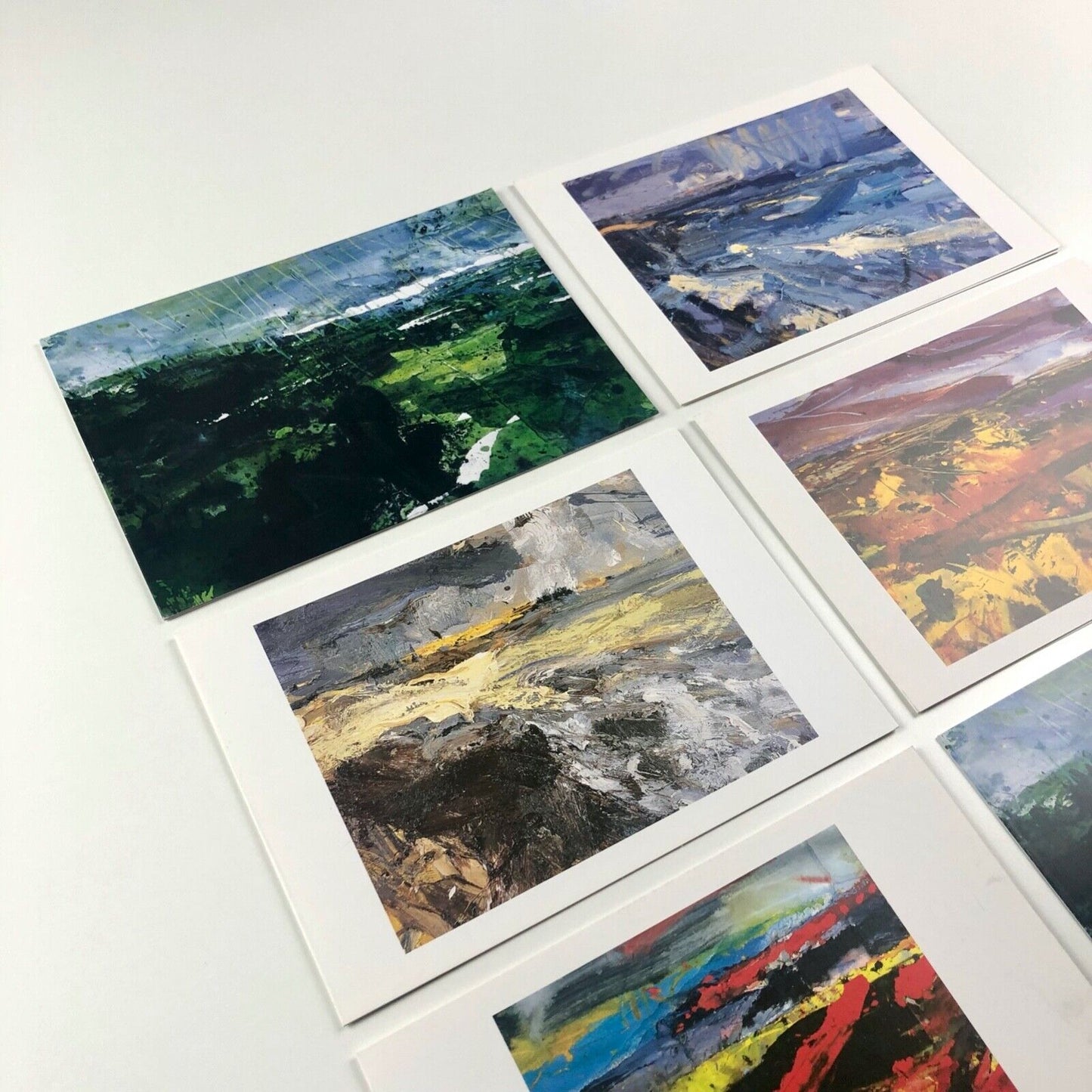 Five blank cards – David Tress paintings, with private view card | West Wales Art Centre