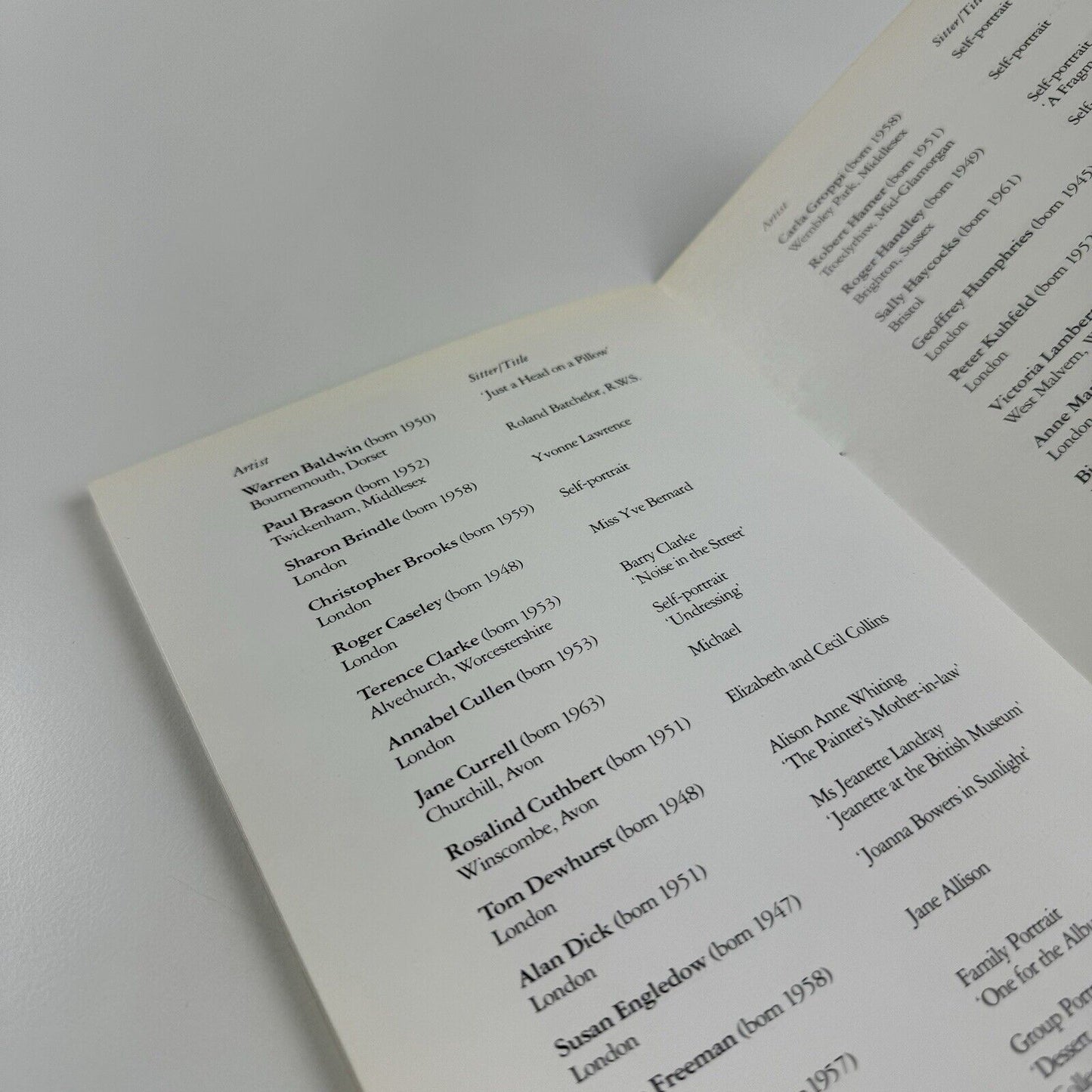 Leaflet for Portrait Award 1985 John Player Special | National Portrait Gallery
