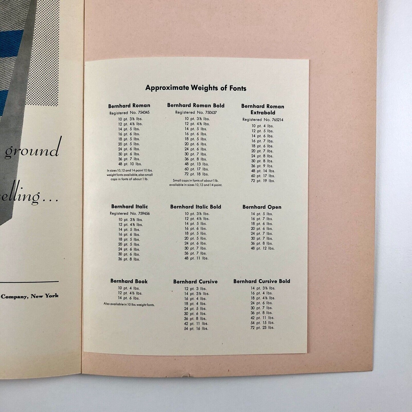 Bernhard Types | Type specimen leaflet | Soldans Ltd, London – late 1930s?