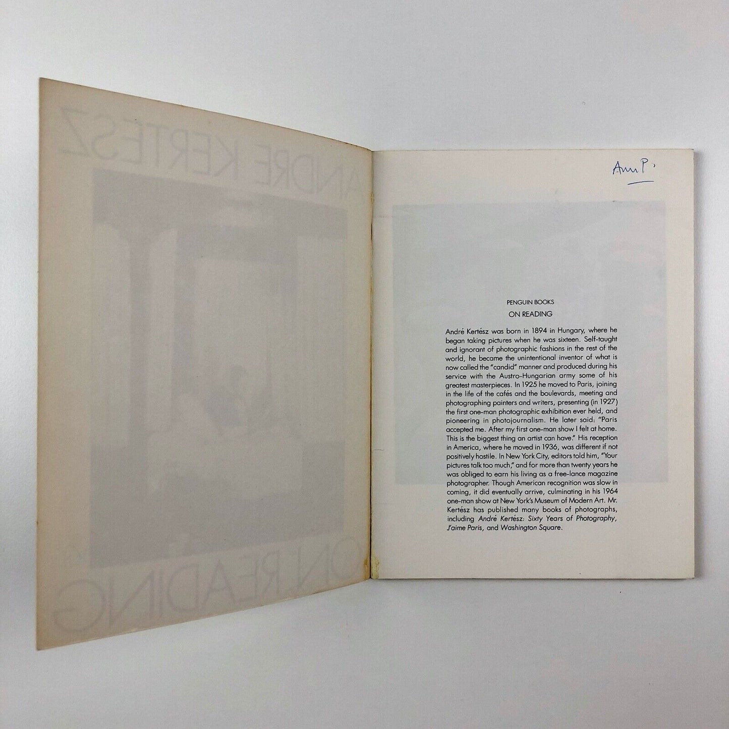 André Kertész – On Reading | Penguin Books, 1982