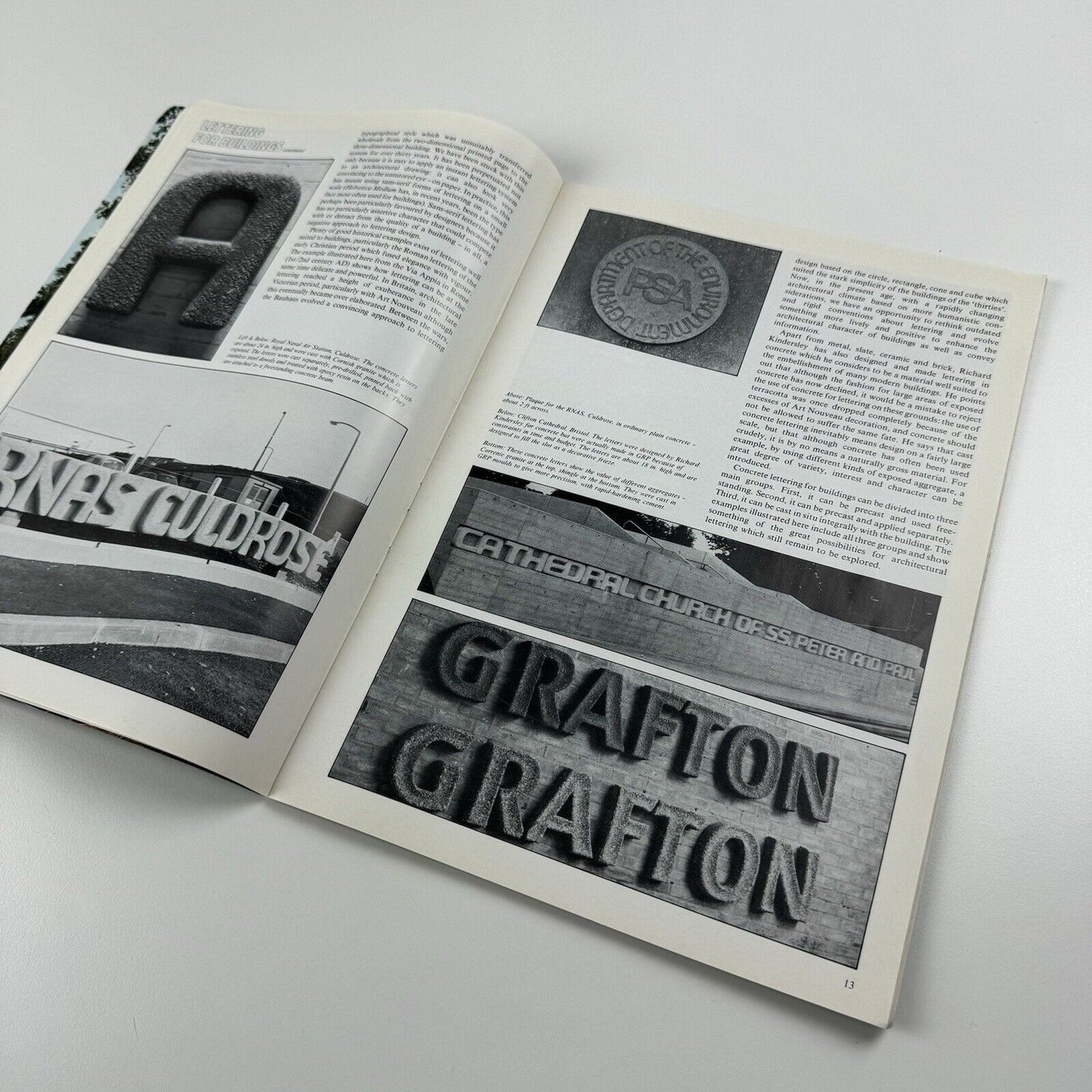 Concrete Quarterly magazine 136 Cement and Concrete Association Jan-March 1983 - includes article on lettering on buildings | Thames Barrier