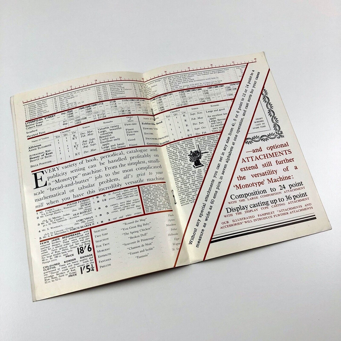 Monotype Corporation composing and casting machine | Promotional leaflet, 1950s?