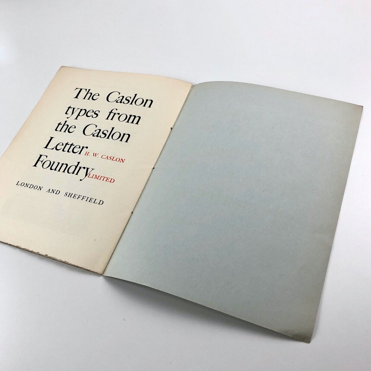 A check-list of the Caslon Old Face type family | Caslon type specimen brochure