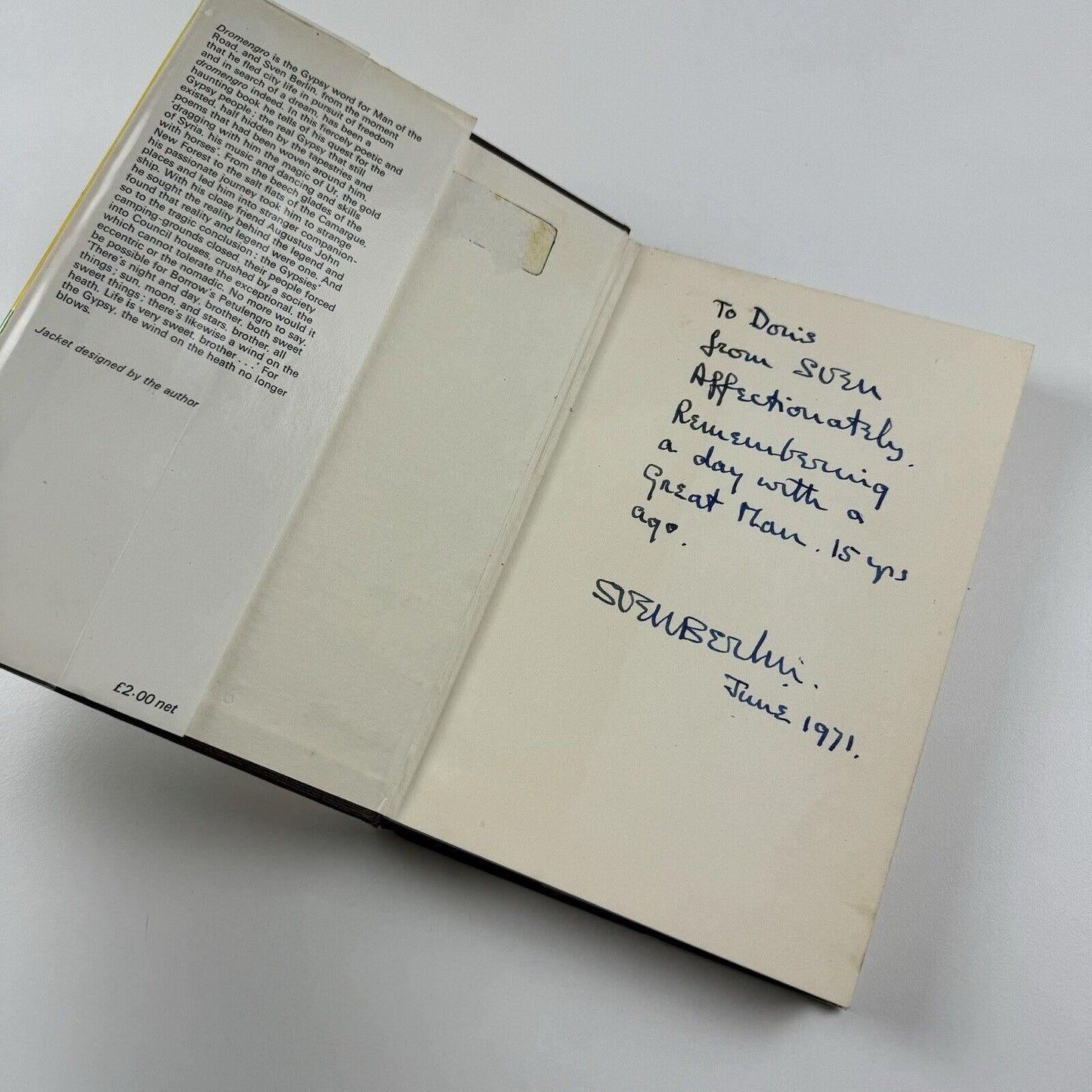 Dromengro Man of the Road | Sven Berlin | Collins 1971, inscribed by the artist