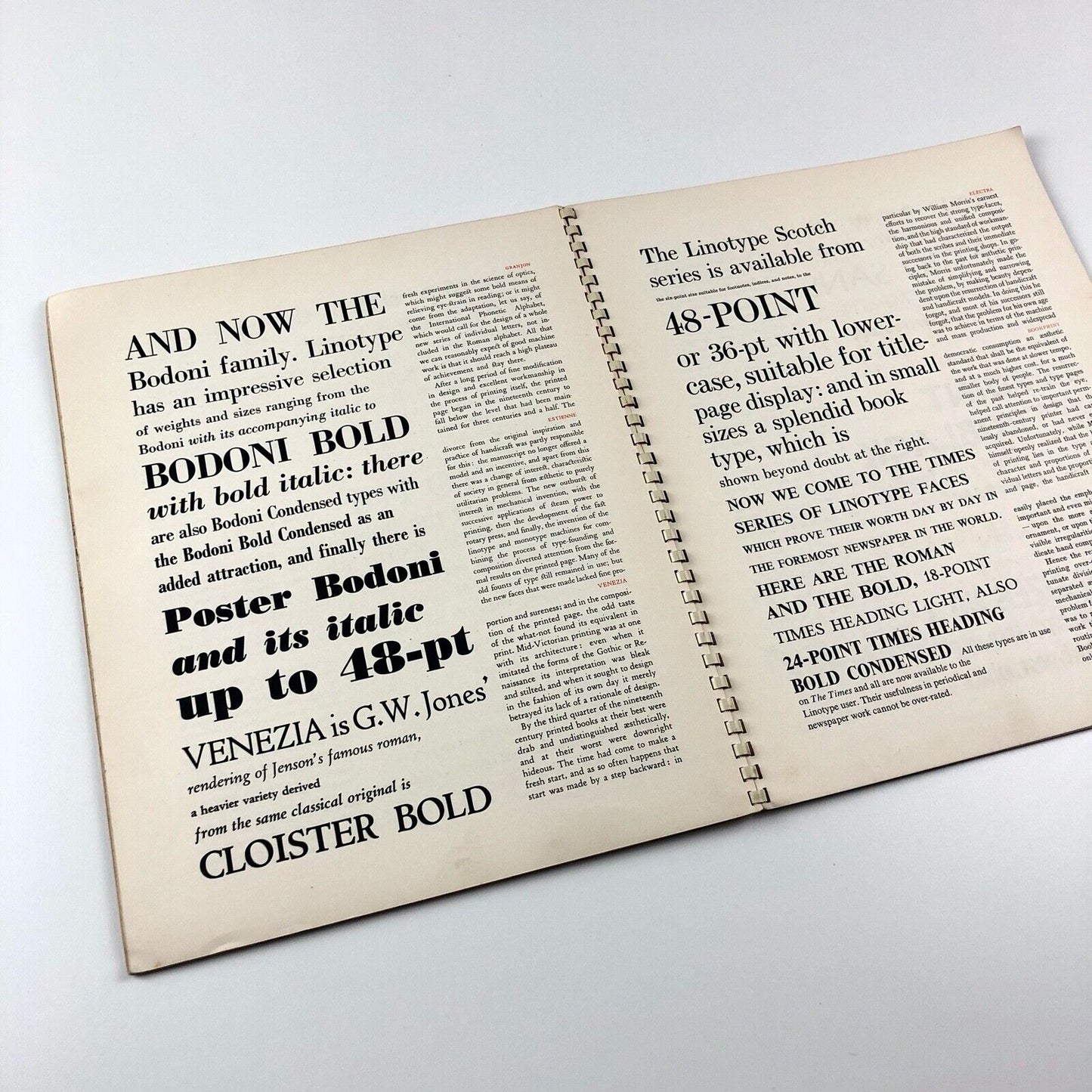 The Printed Word | Typography by Linotype type specimens | Linotype and Machinery