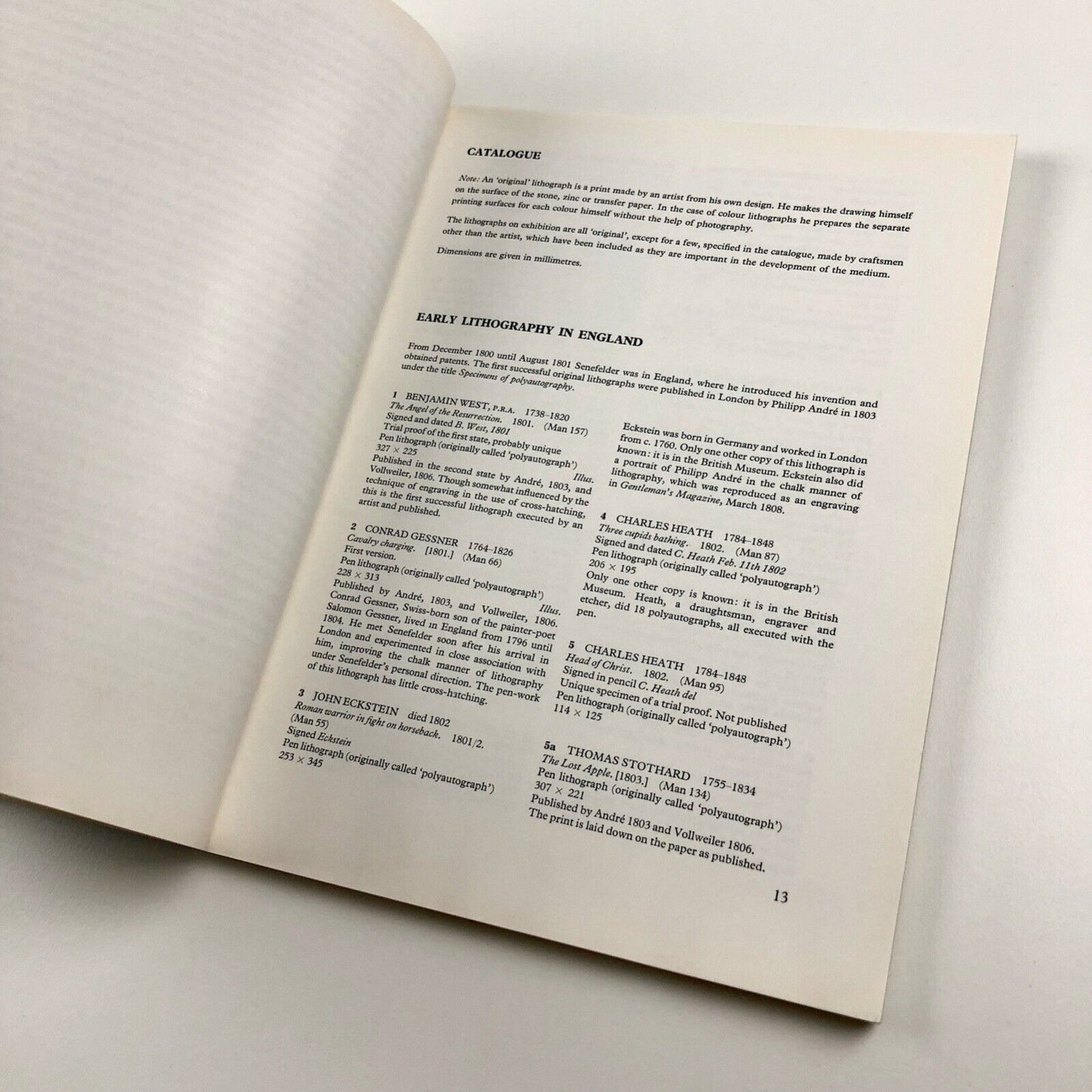 Homage to Senefelder | Artists' lithographs | Felix H. Man Collection | V&A exhibition catalogue, 1971