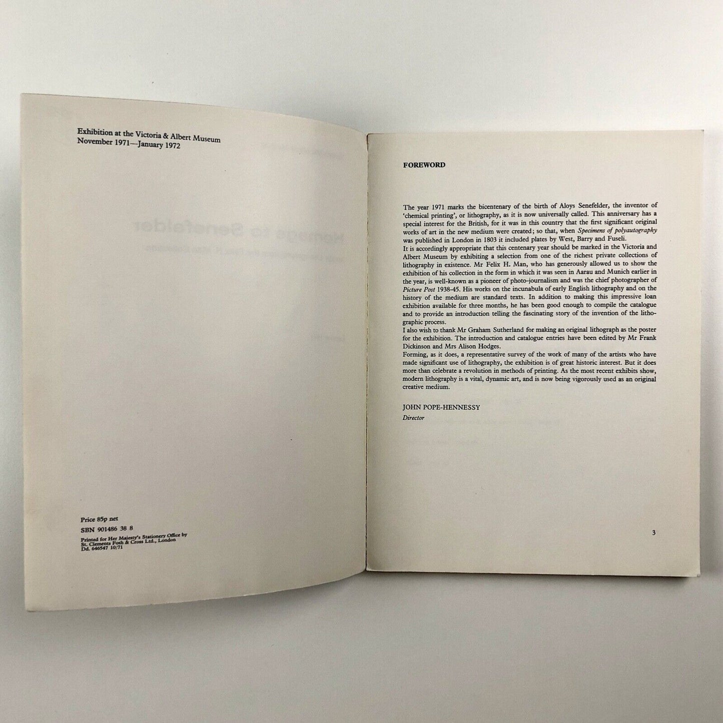 Homage to Senefelder | Artists' lithographs | Felix H. Man Collection | V&A exhibition catalogue, 1971