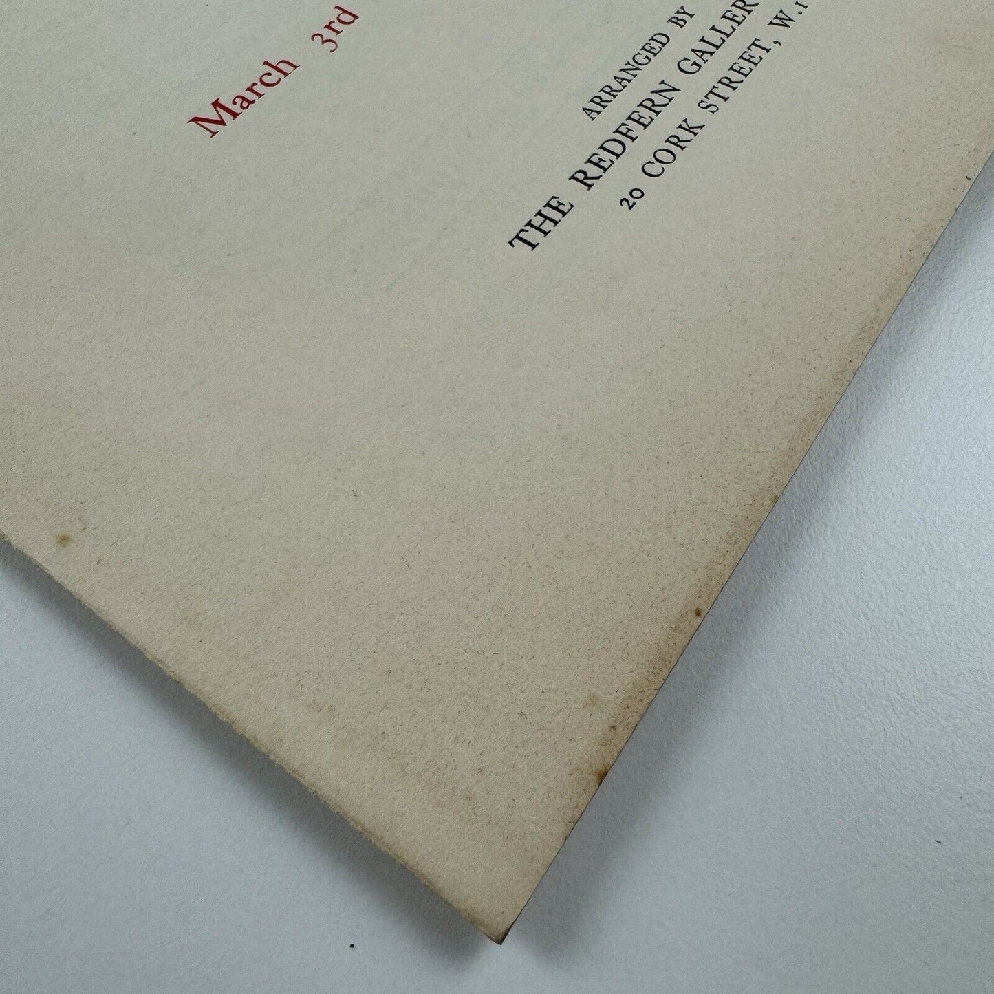 Christopher Wood – Exhibition of Complete Works | New Burlington Galleries / Redfern Gallery leaflet, 1938