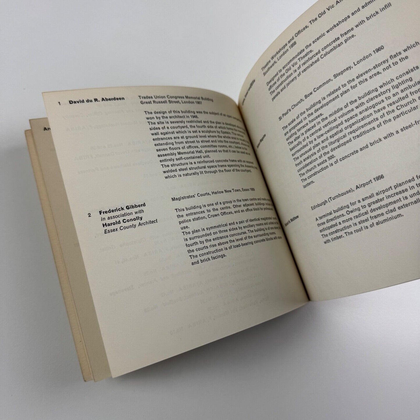 architecture today. Catalogue to accompany the exhibition organised jointly by the Arts Council and Royal Institute of British Architects in 1961