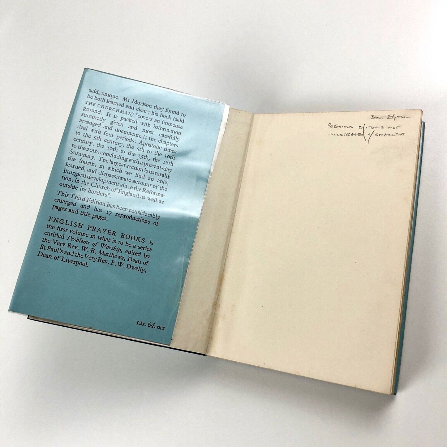 English Prayer Books: An Introduction to the literature of Christian public worship by Stanley Morison | Cambridge University Press, 1949 3rd edition
