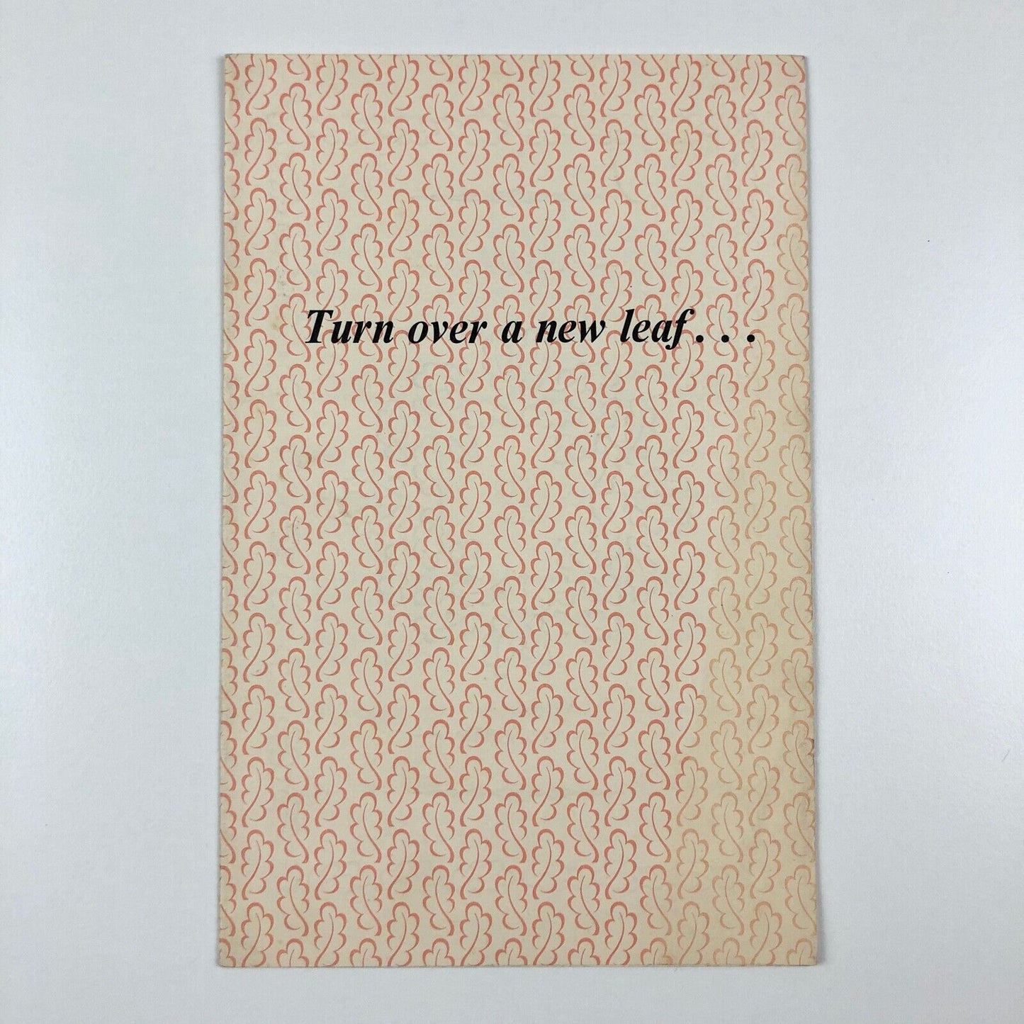 Turn over a new leaf…type specimen leaflet for Will Carter’s new “leaf” design for Monotype. Printed by The Stellar Press, undated