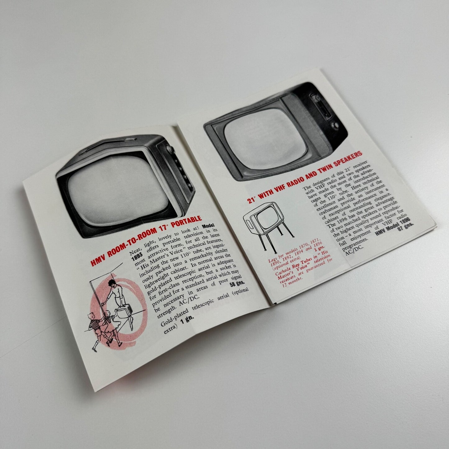 Fold-out leaflet ‘Let’s go in for quality’. His Master’s Voice. Television. Radiograms. Radio | undated, presumably 1950/60s