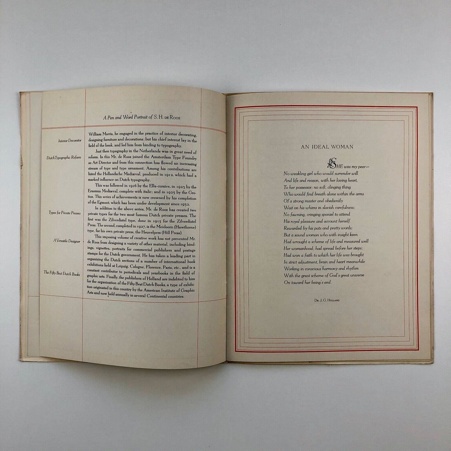 Egmont type specimen booklet | Intertype Corporation, Brooklyn | type design by S.H. de Roos 1936