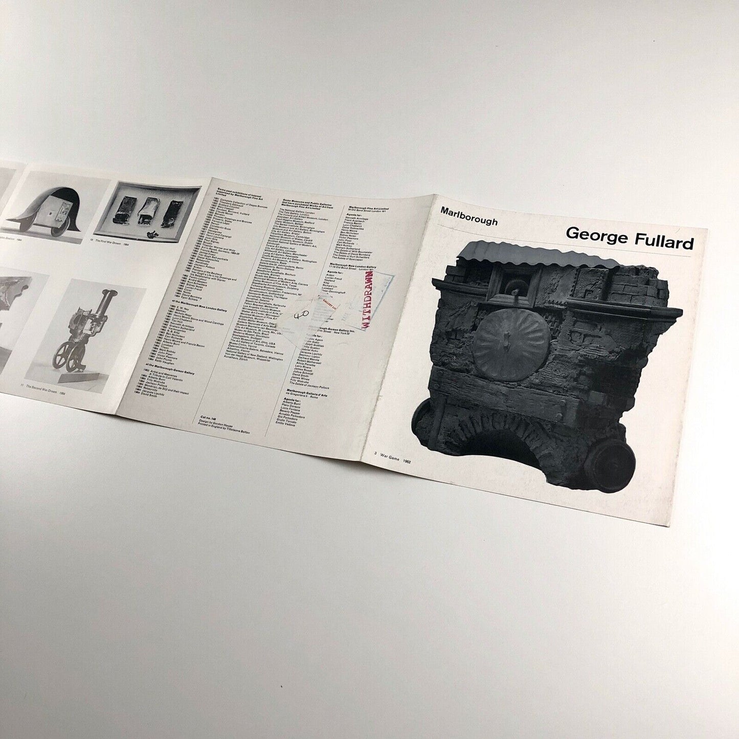 George Fullard | Marlborough exhibition catalogue 1964 | Design by Gordon House