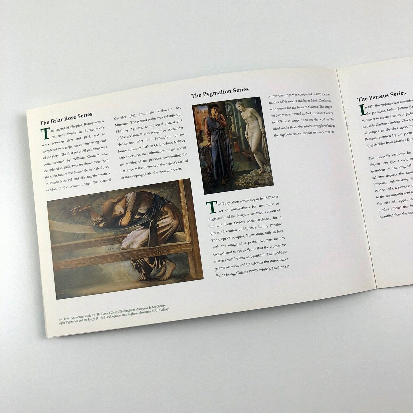 Burne-Jones centenary exhibition leaflet | Birmingham Museum & Art Gallery 1988