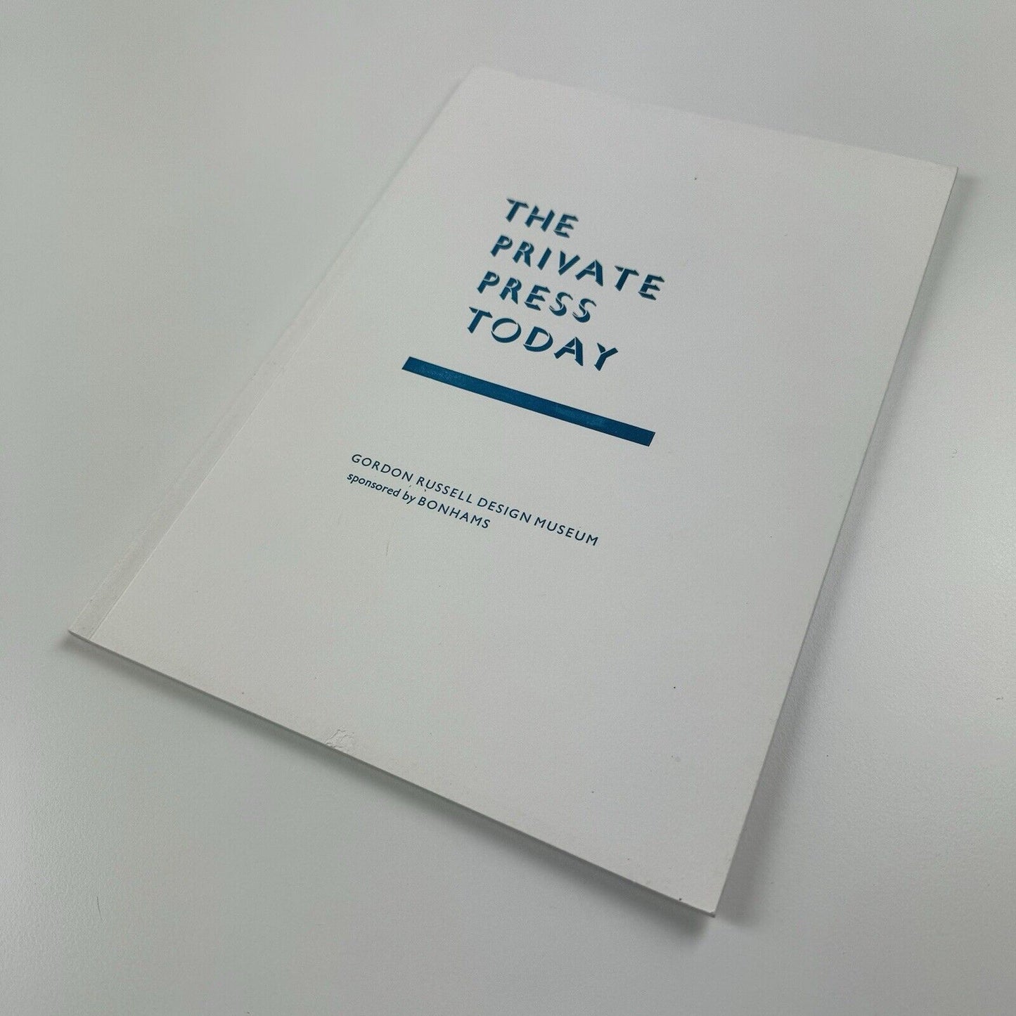 The Private Press Today from modern-day Britain | Gordon Russell Design Museum booklet, 2016