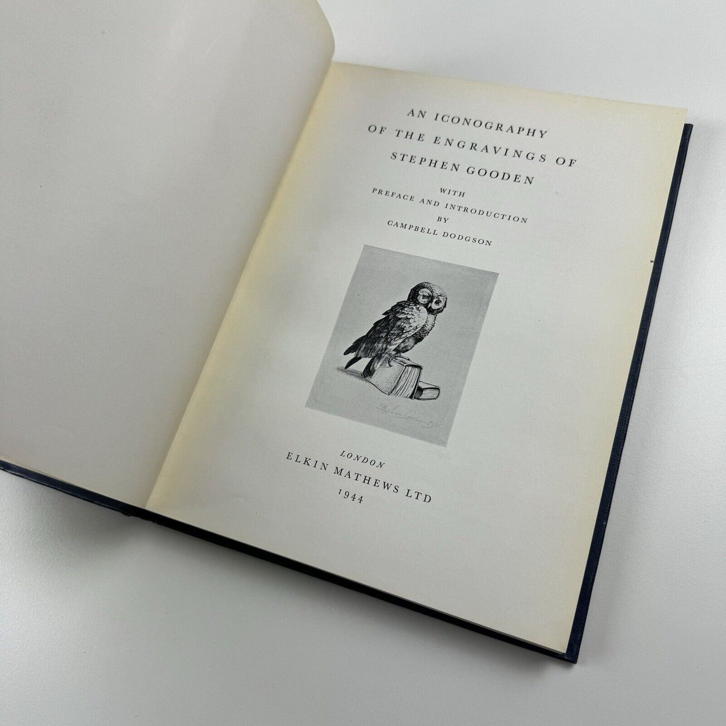 An Iconography of the Engravings of Stephen Gooden. Preface and introduction by Campbell Dodgson | Elkin Mathews, 1944