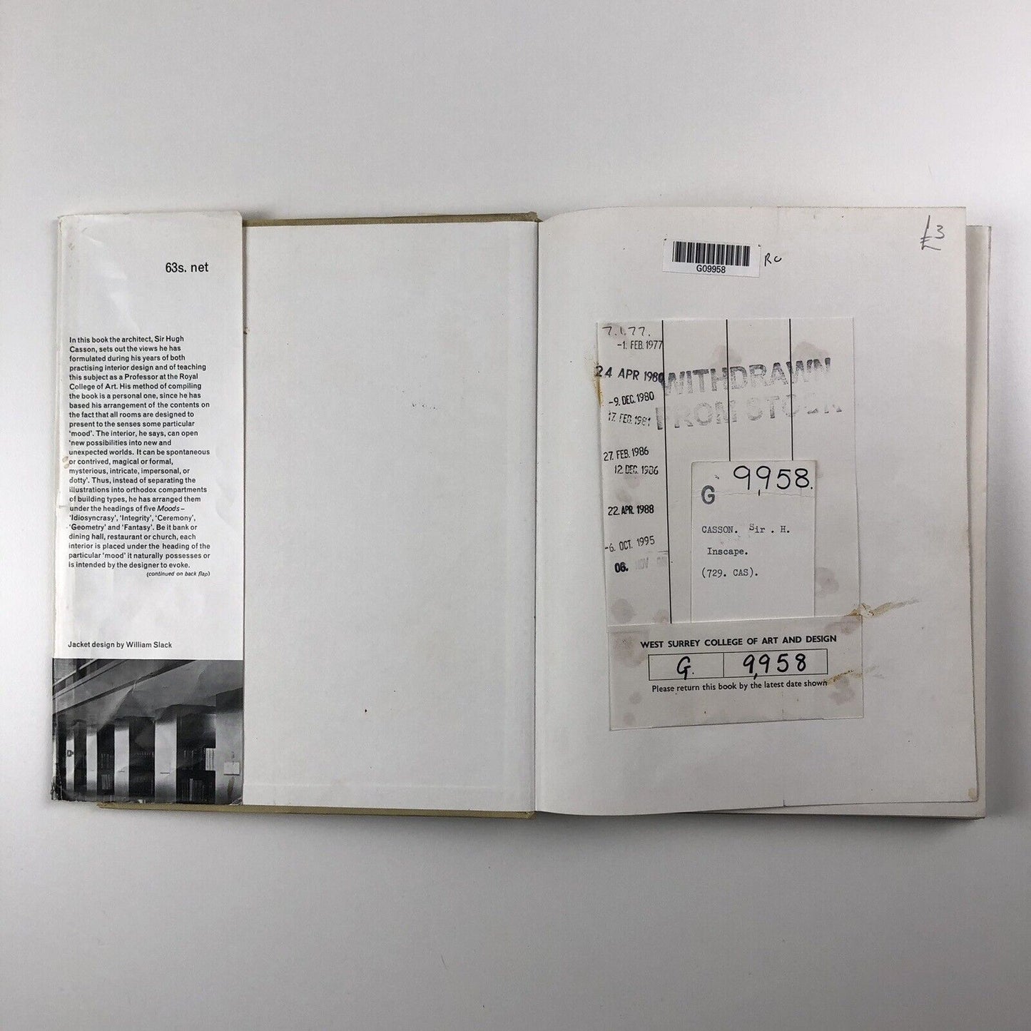 Inscape. The design of interiors edited by Hugh Casson | Architectural Press, 1968
